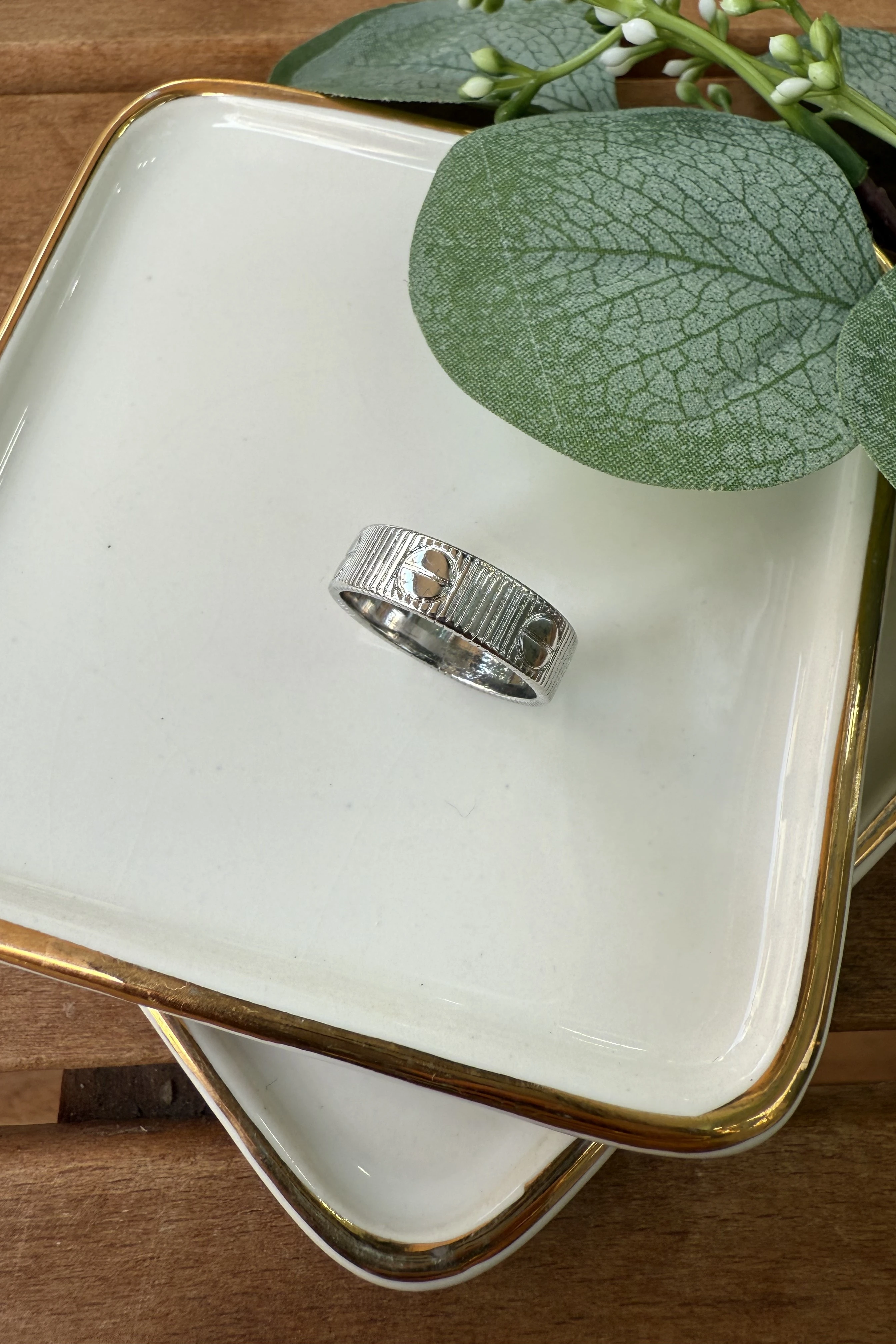 14K Altın Kaplama Marka Love Yüzük Silver 