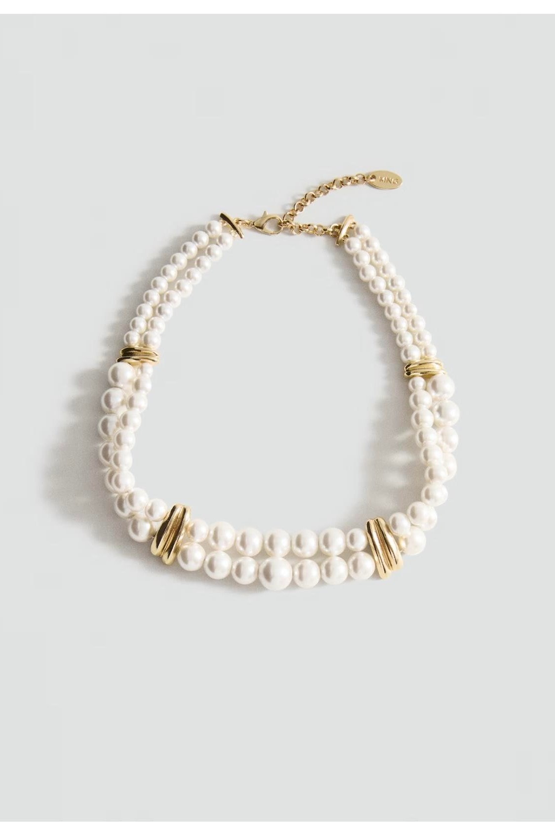 İki Sıra İnci Mng Kolye 50cm