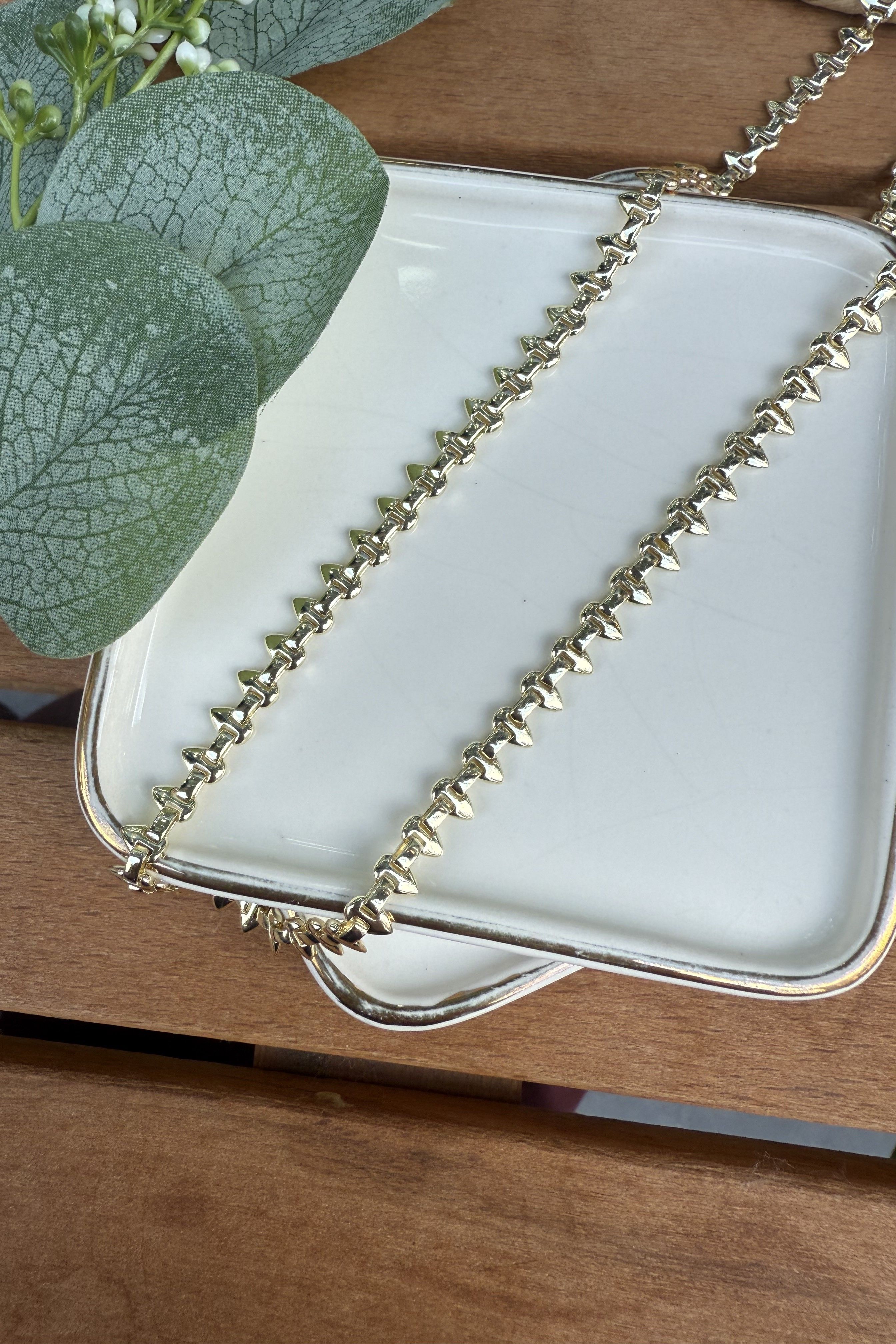 14K Altın Kaplama Serenay Kolye 47cm