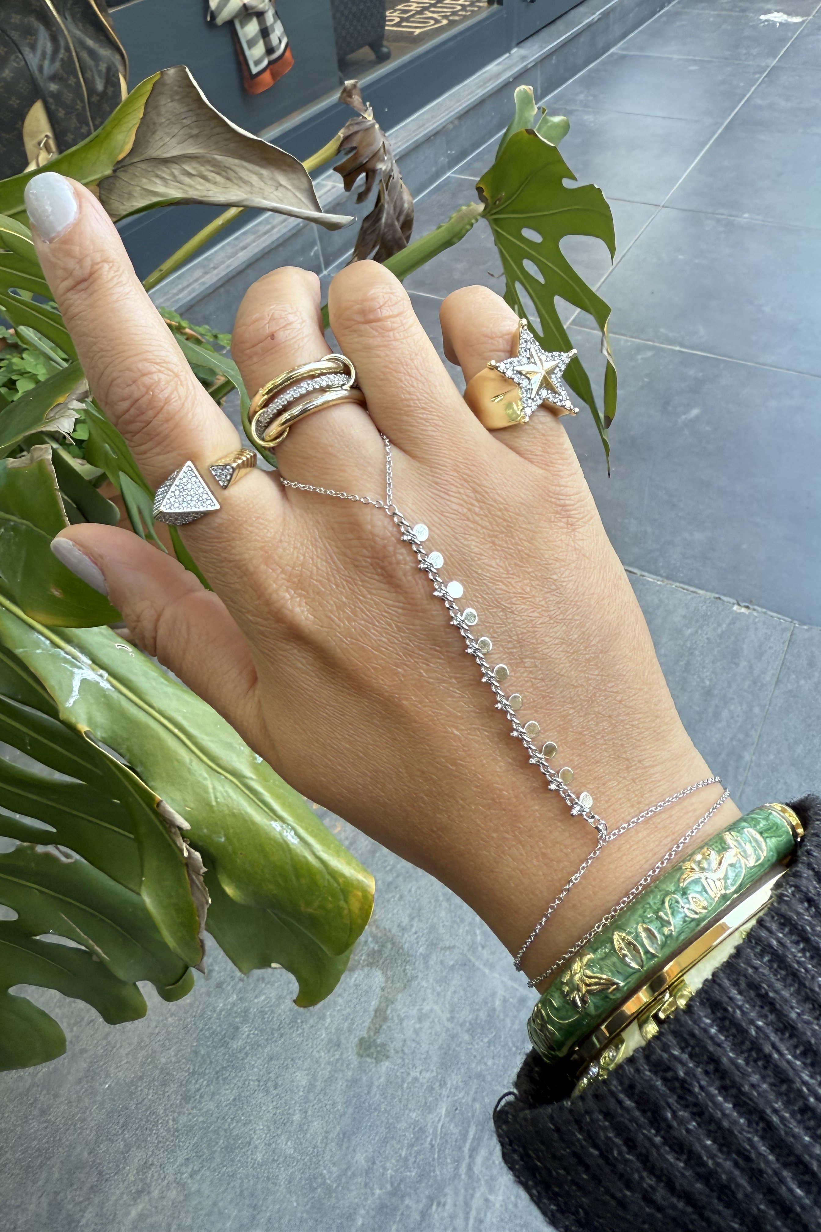 14K Altın Kaplama Yuvarlak Plaka Şahmeran Silver
