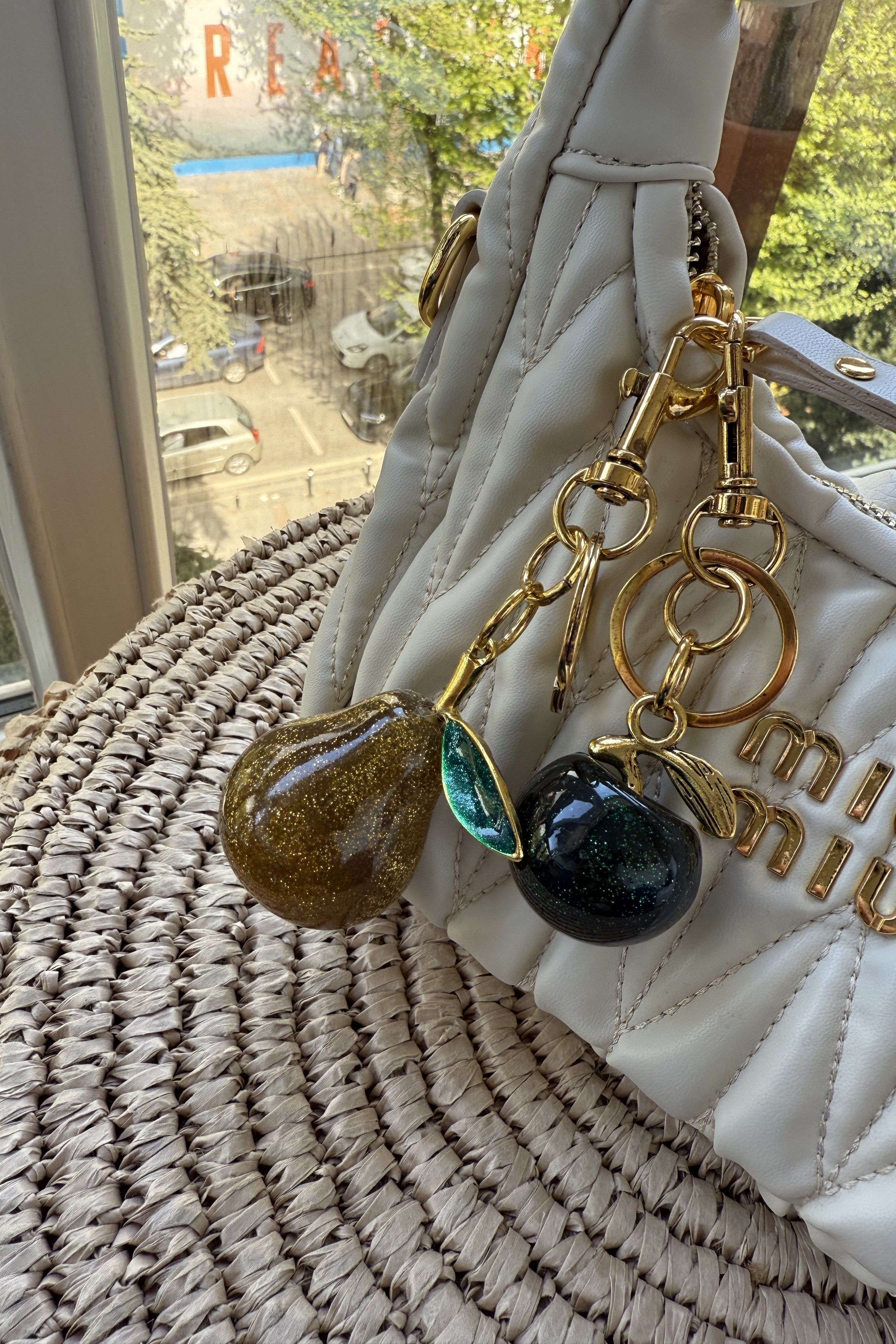 Yeşil Elma Charm Anahtarlık & Çanta Aksesuarı