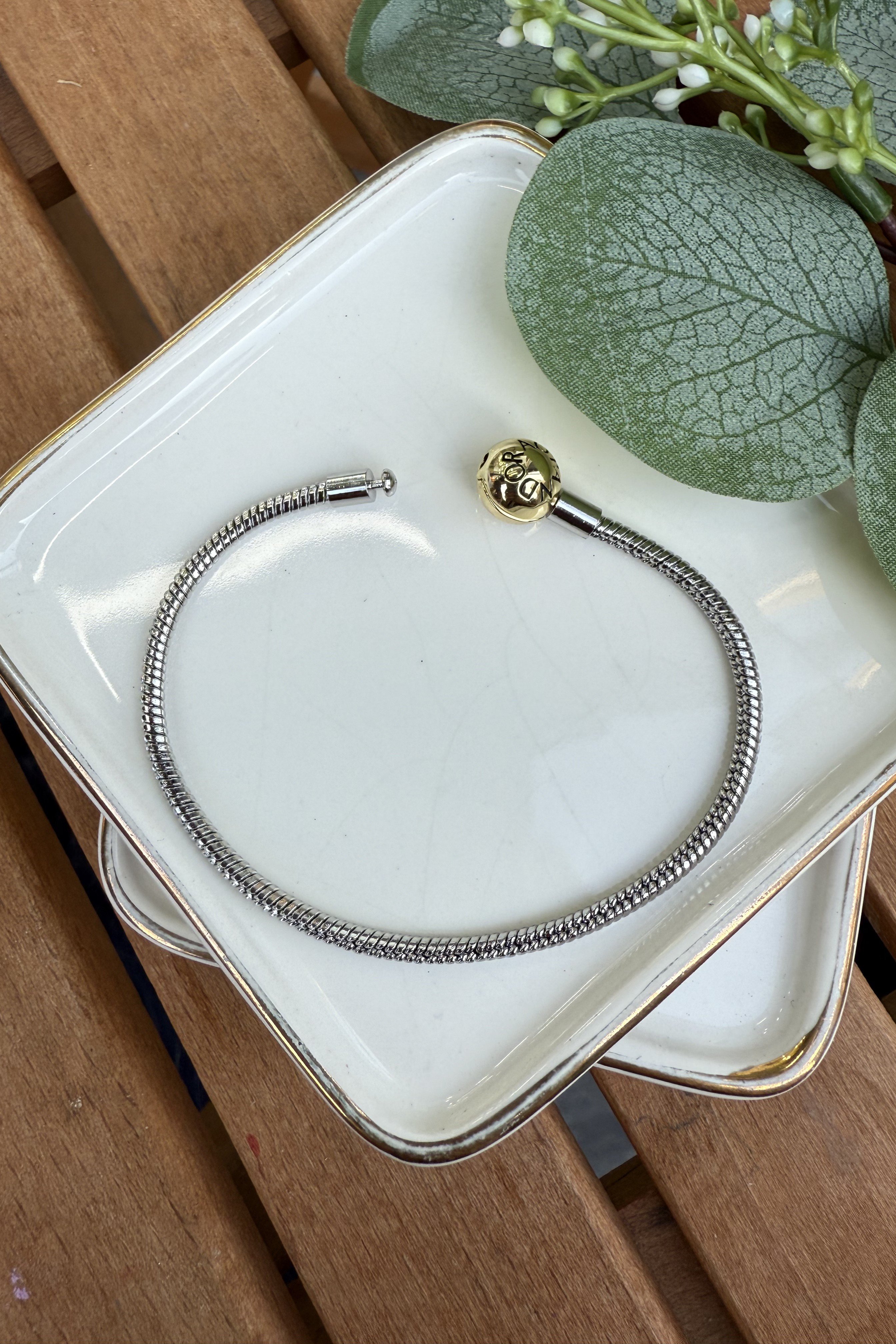 14K Altın Kaplama Marka Çift Renk Basic Zincir 18cm