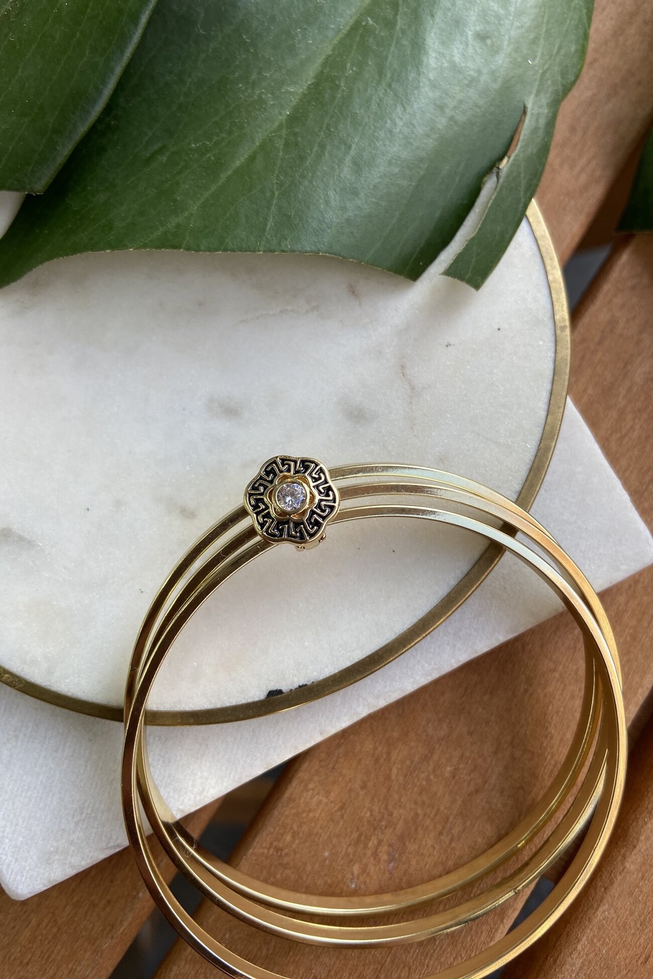 14K Altın Kaplama Çiçek Charm