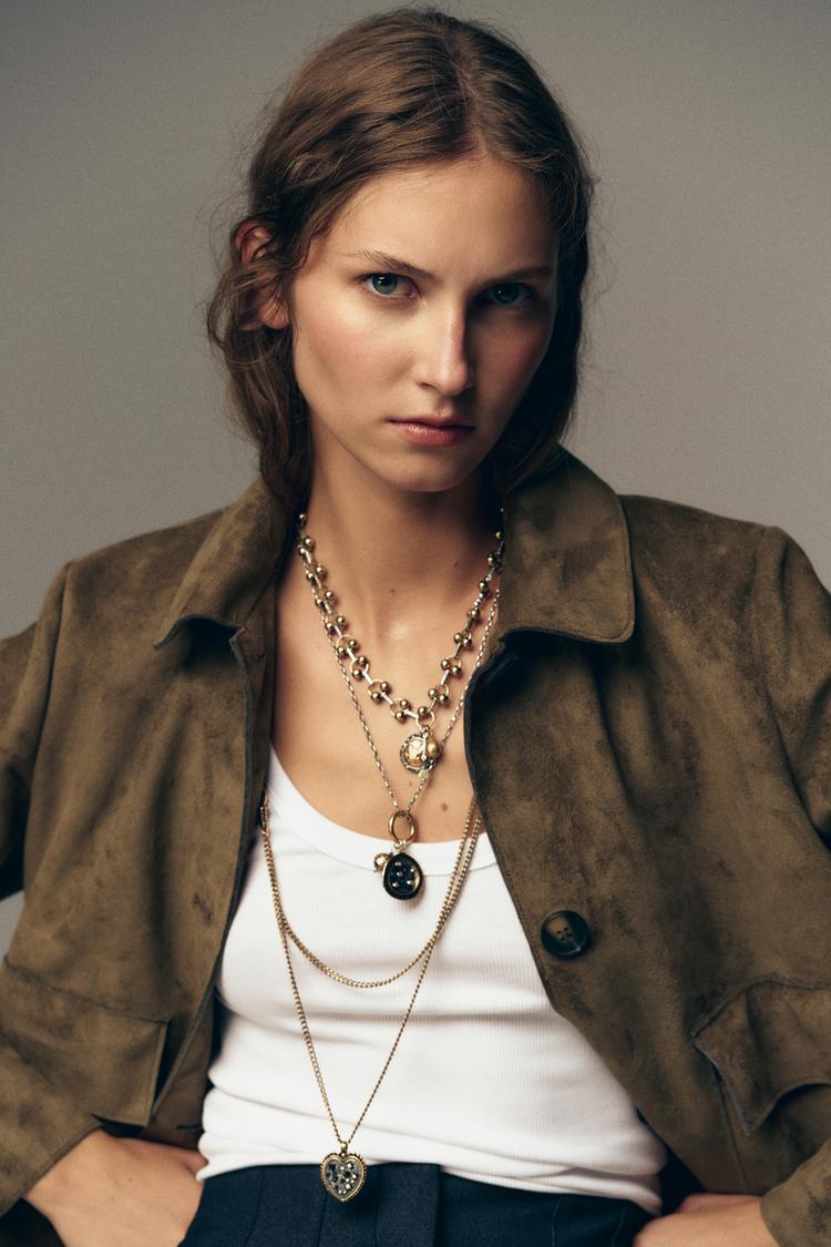 ZR Model Dövme Uçlu 3'lü Kolye Seti