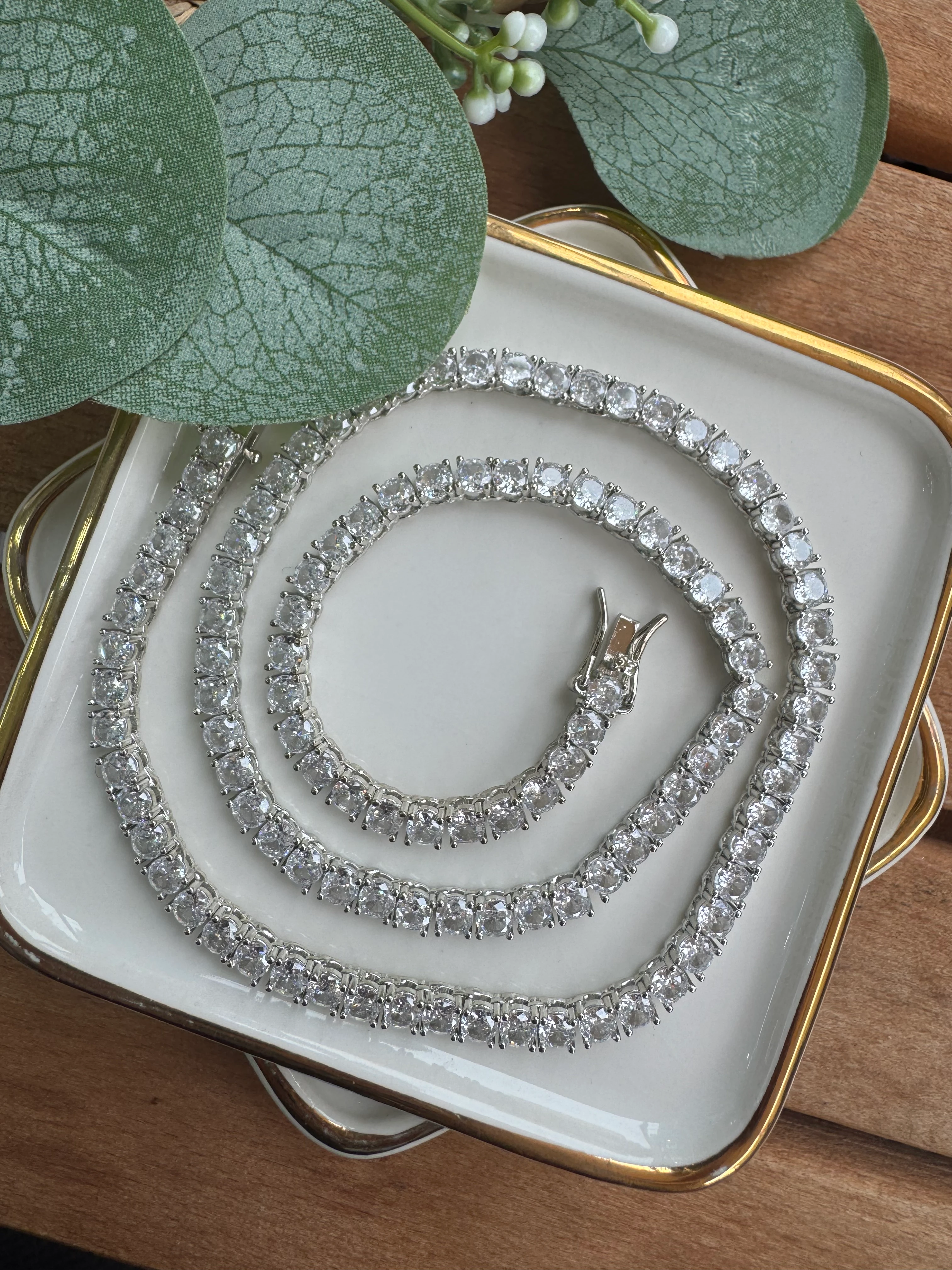 14K Altın Kaplama Döküm Su Yolu Kolye 4mm 45cm