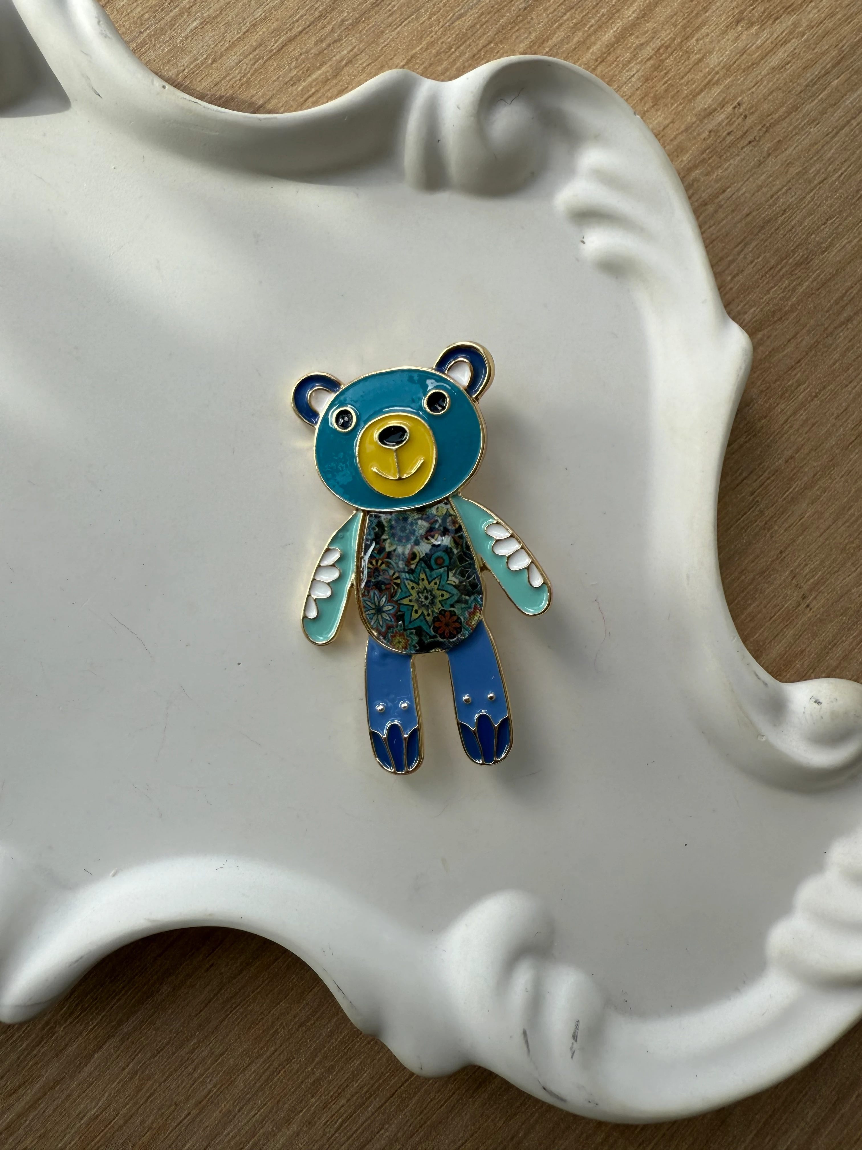 Mavi Renkli Ayıcık Broş