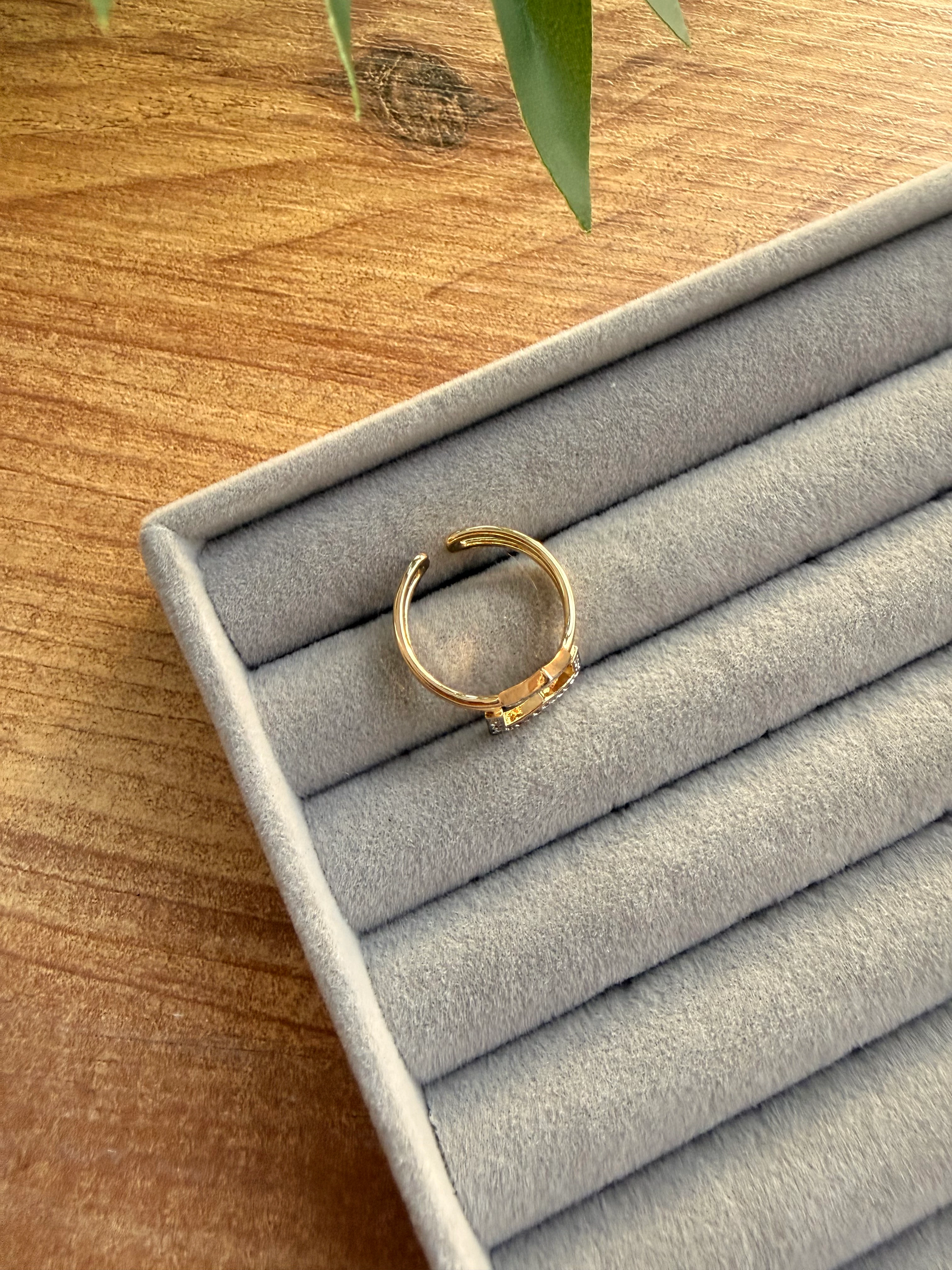 14K Altın Kaplama İçi Boş Yıldız Yüzük