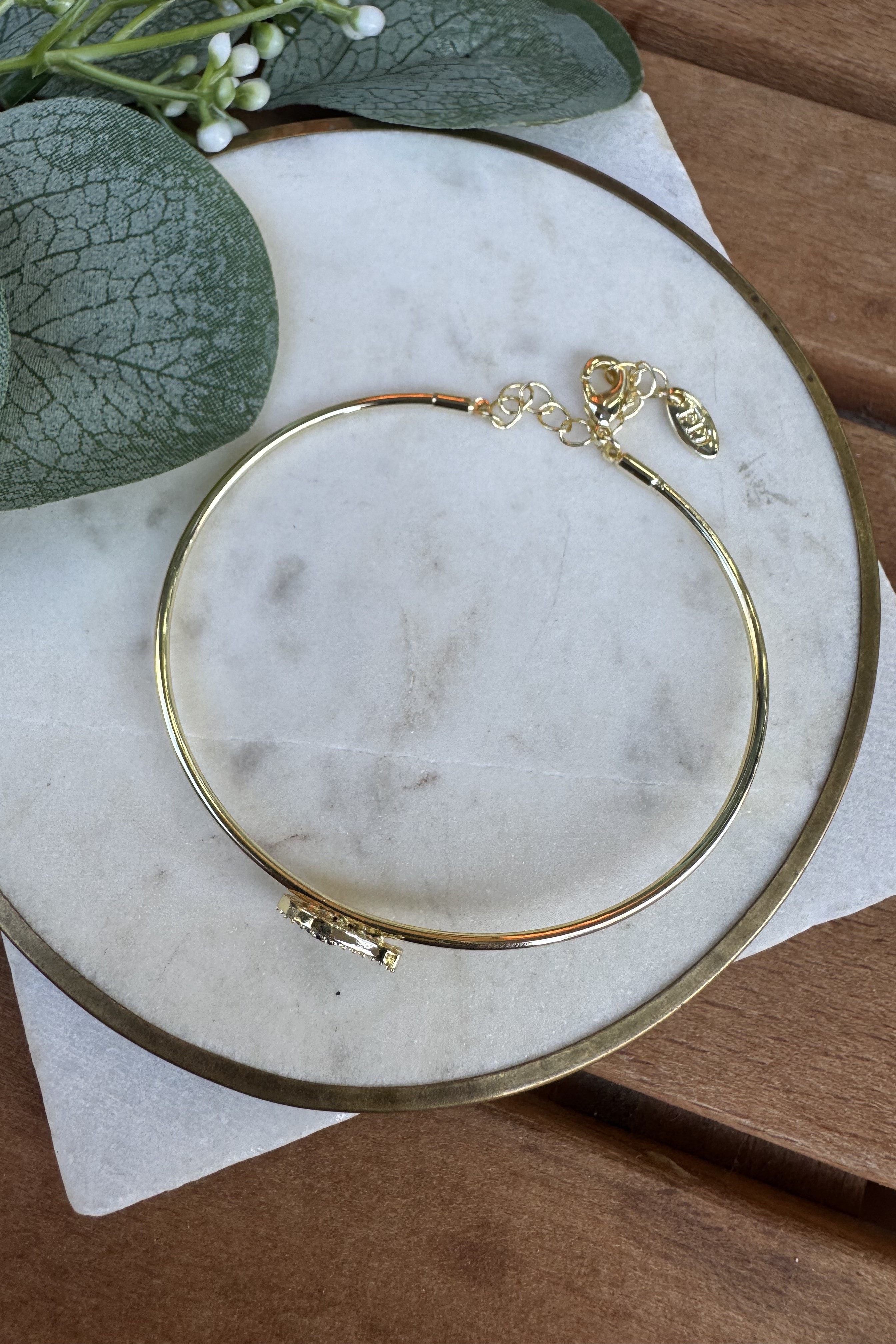 14K Altın Kaplama Minimal Balık Bilezik