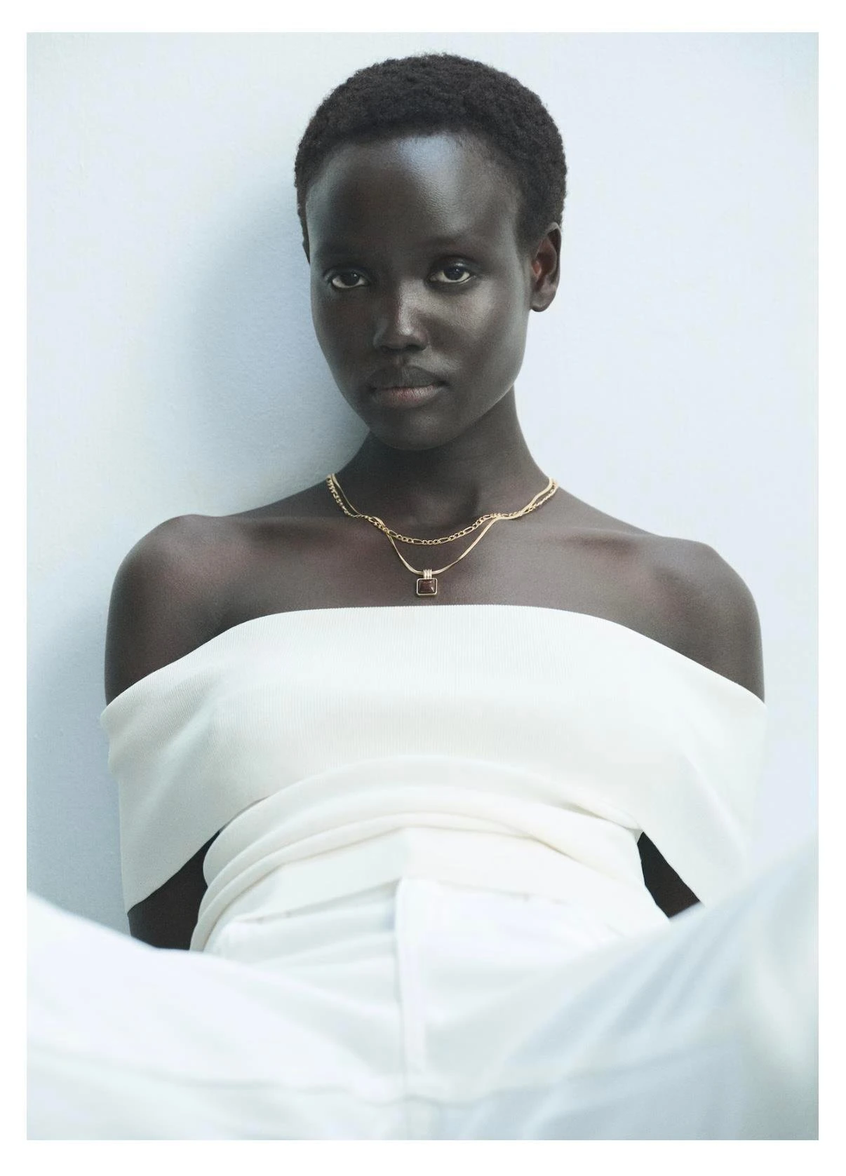 ZR Model Kahve Plakalı 2'li Kolye Seti (54cm+48cm)