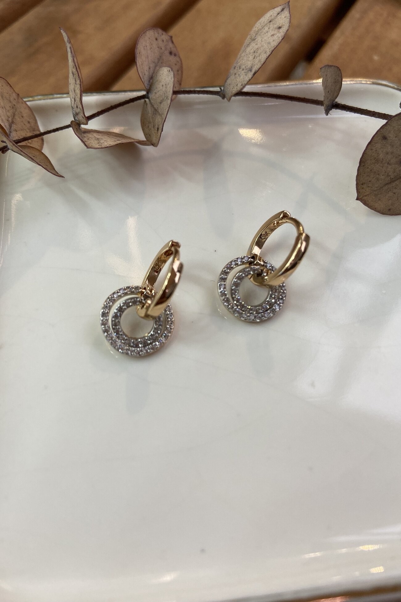 Özel Seri İkili Çember Küpe Rose Gold