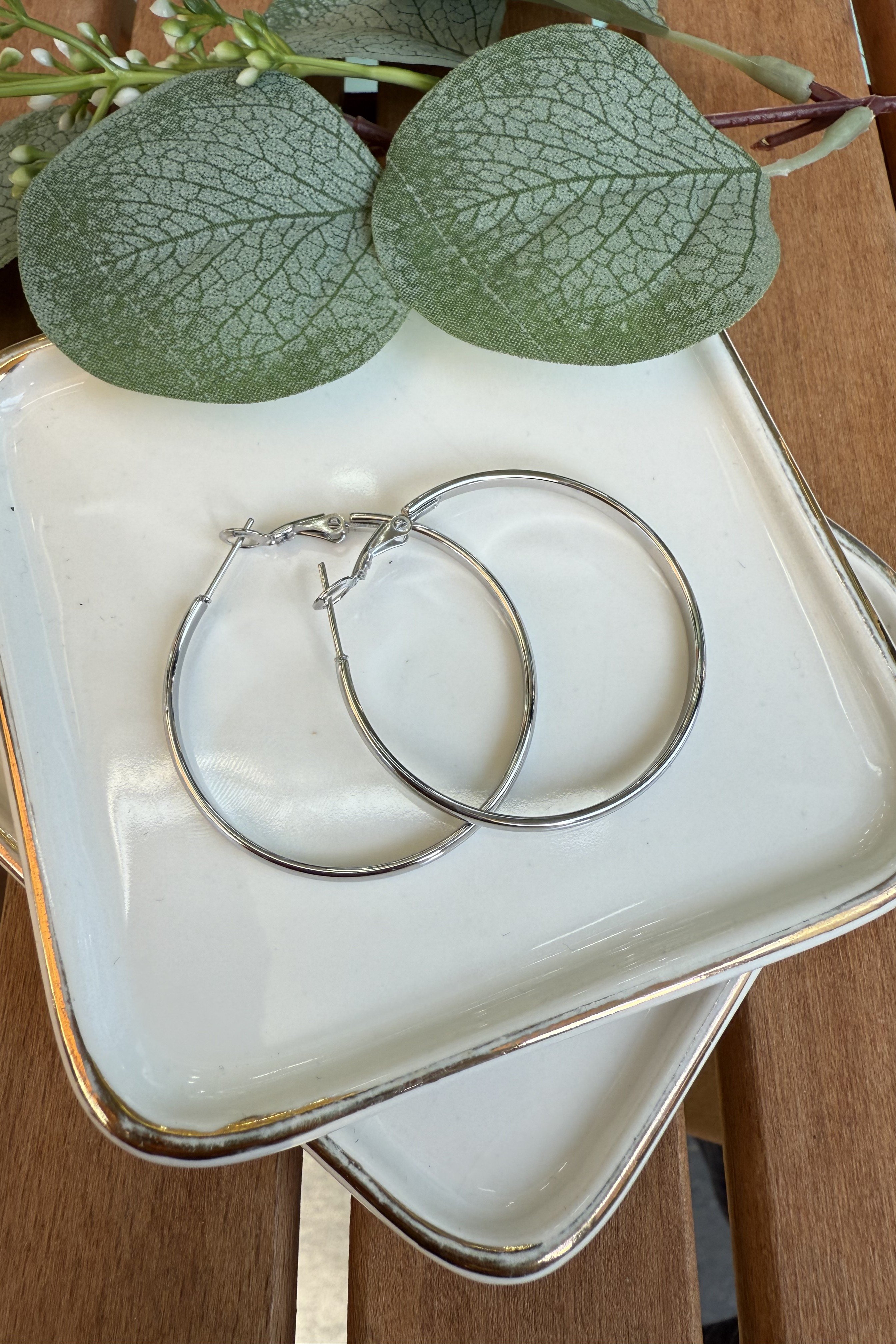 Çelik Halka Küpe Silver (Çap:4cm)