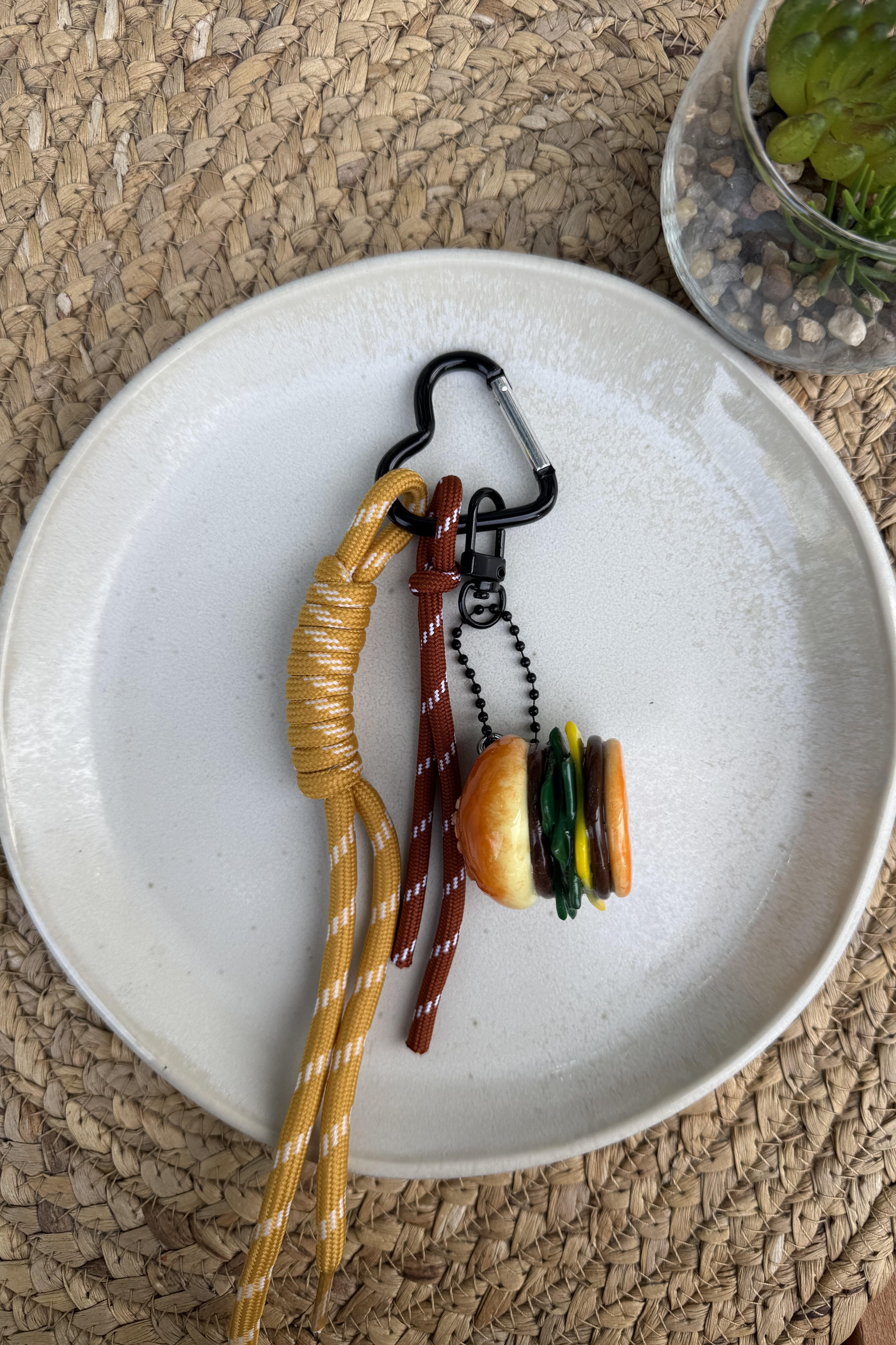 Hamburger Charm Anahtarlık & Çanta Aksesuarı