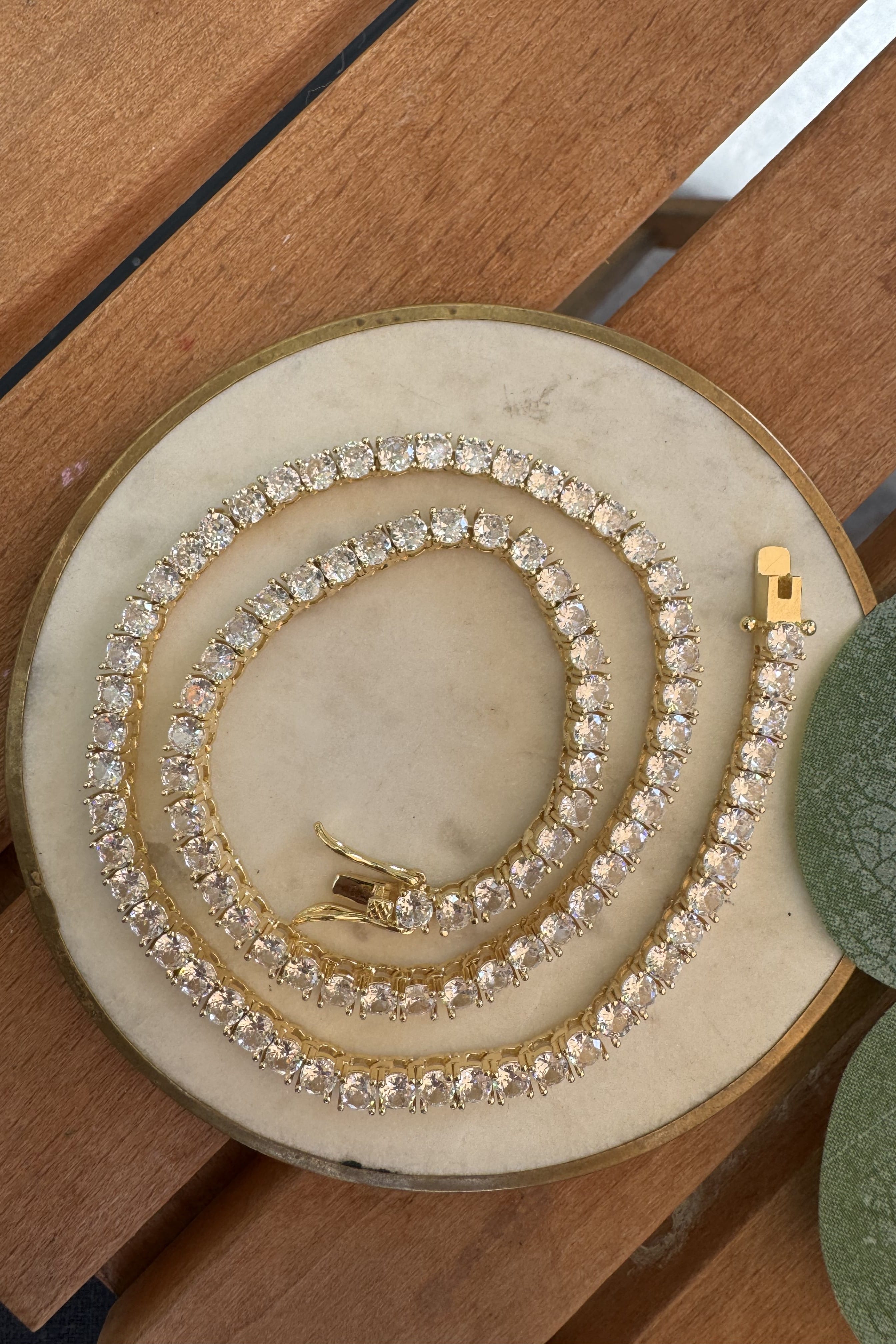 14K Altın Kaplama 4mm Su Yolu Kolye Gold 41cm