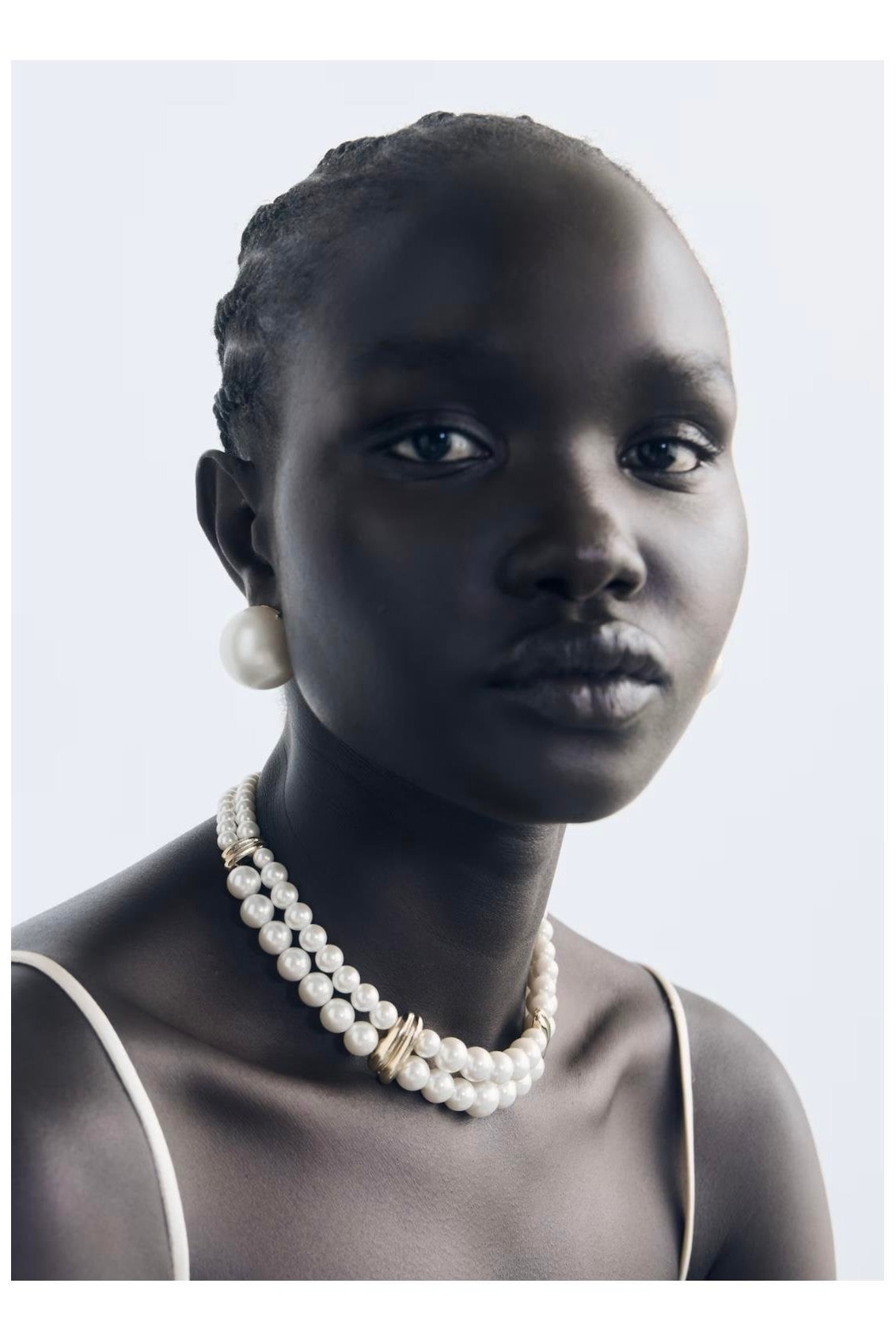 İki Sıra İnci Mng Kolye 50cm