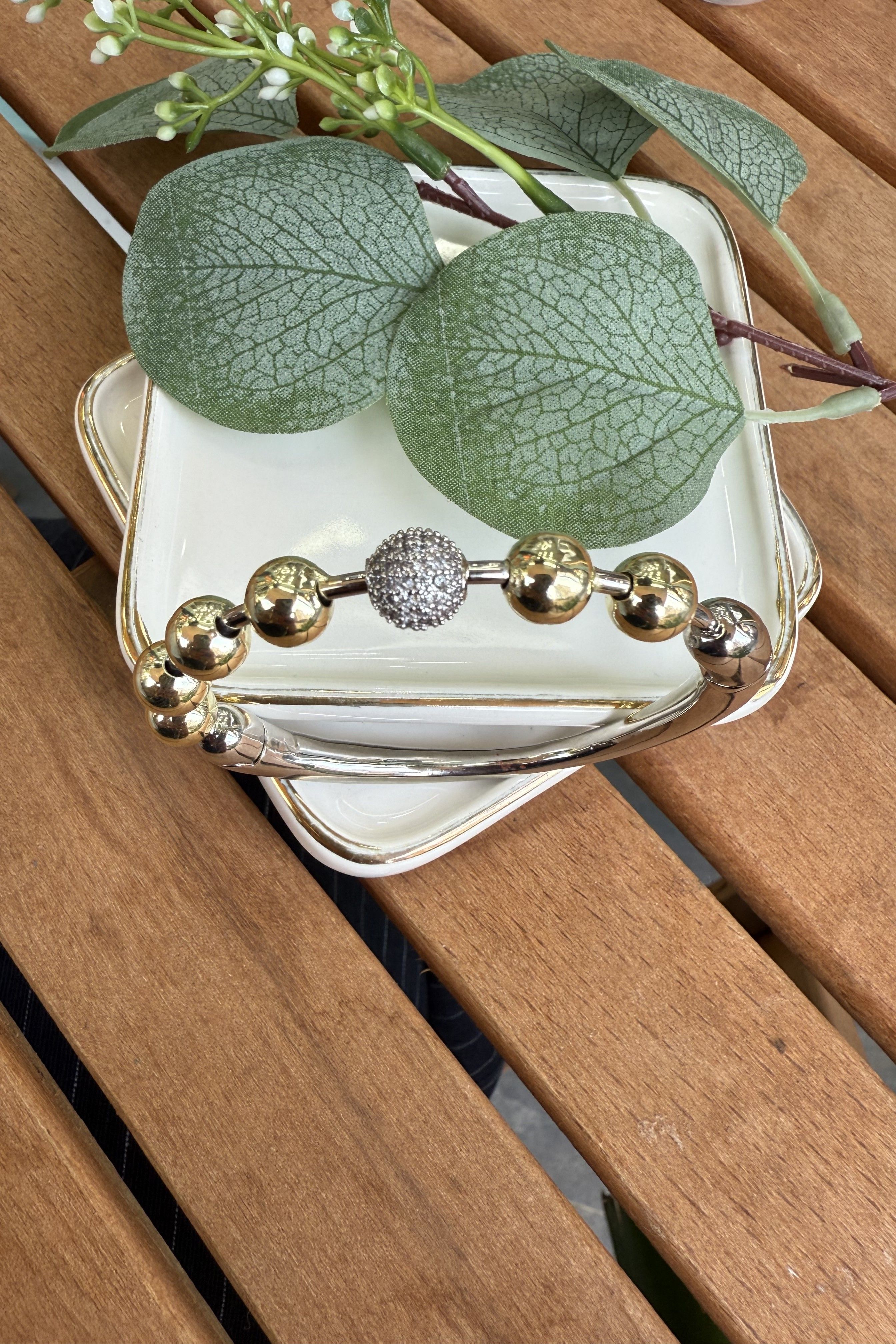 14K Altın Kaplama Gold Topçuklar Bilezik