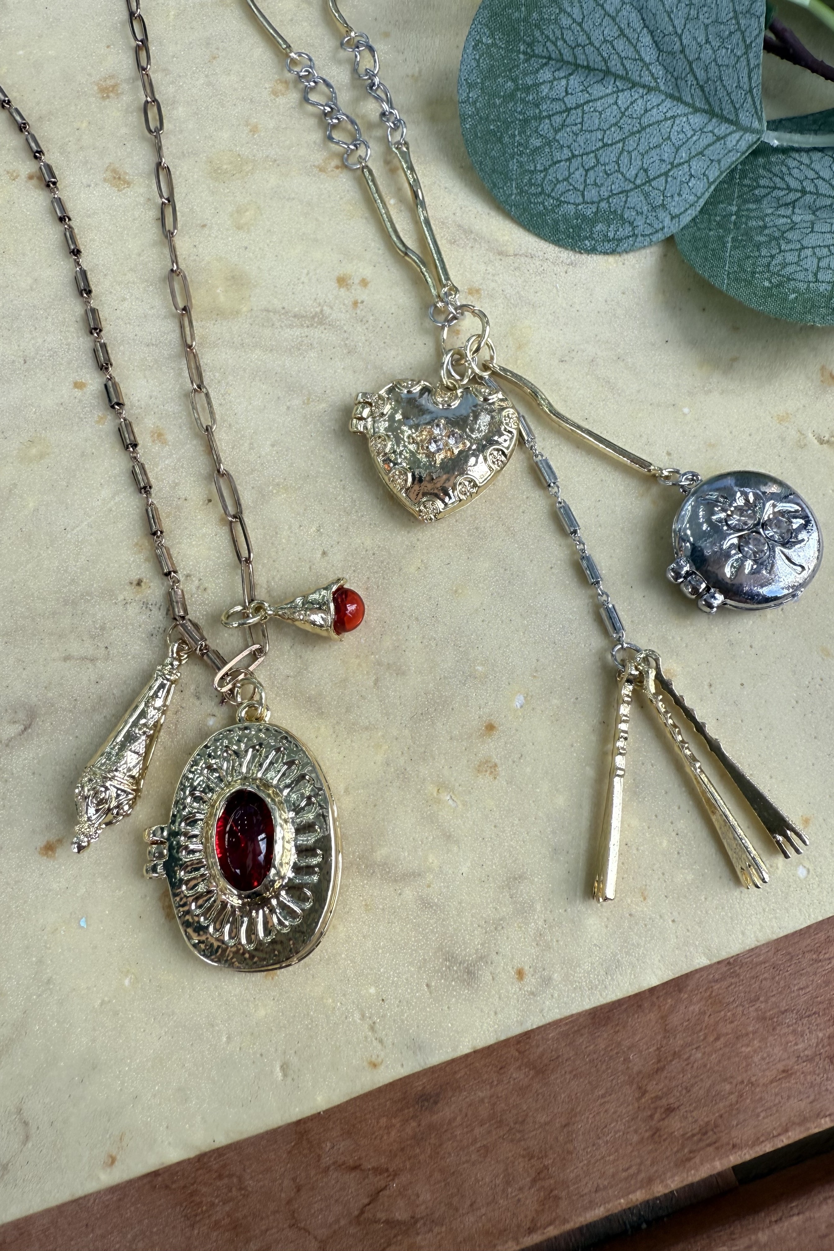 ZR Model Madalyon Charmlı 2'li Kolye Seti (45+65cm)