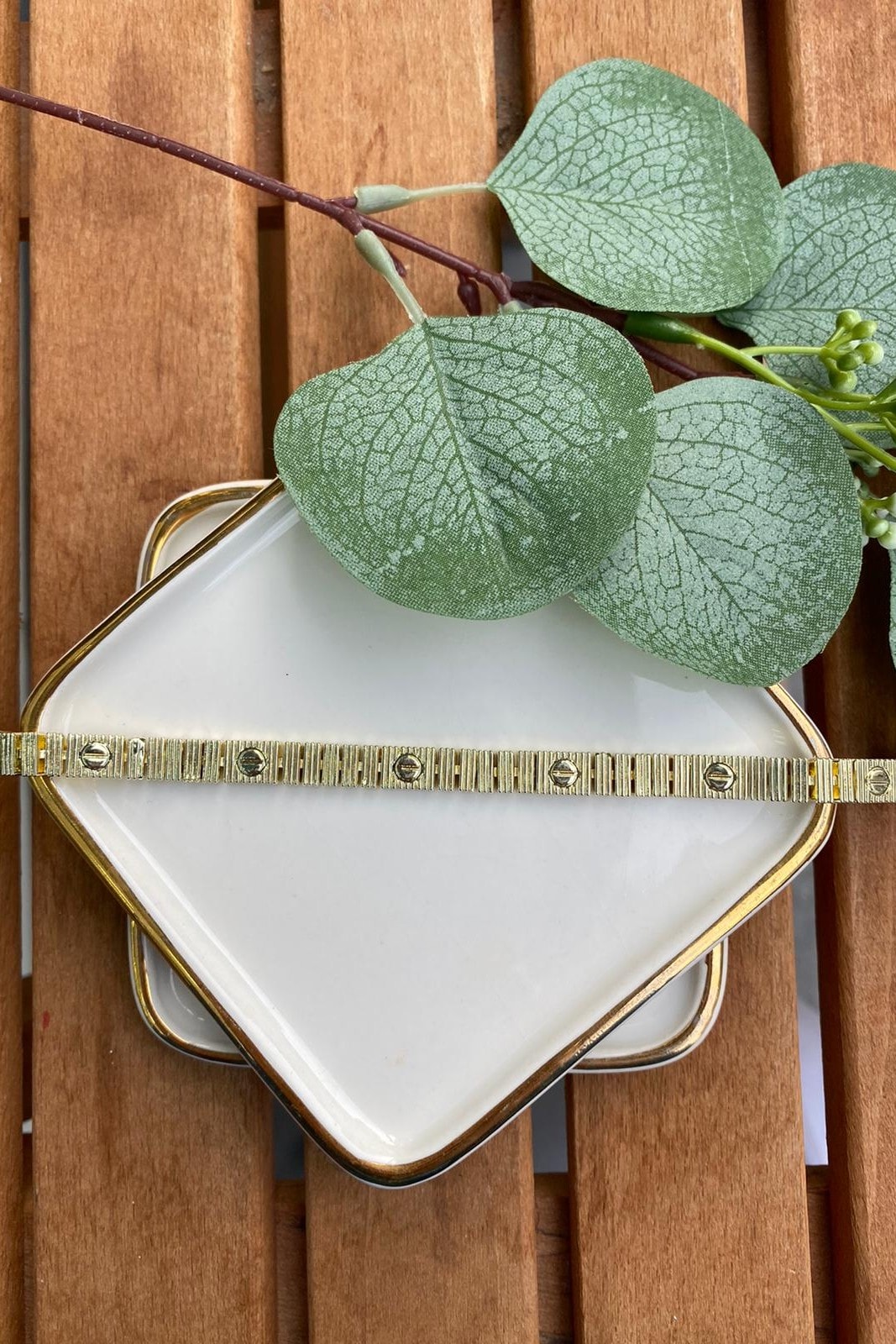 14k Altın Kaplama Marka Love Bileklik Gold 18 cm