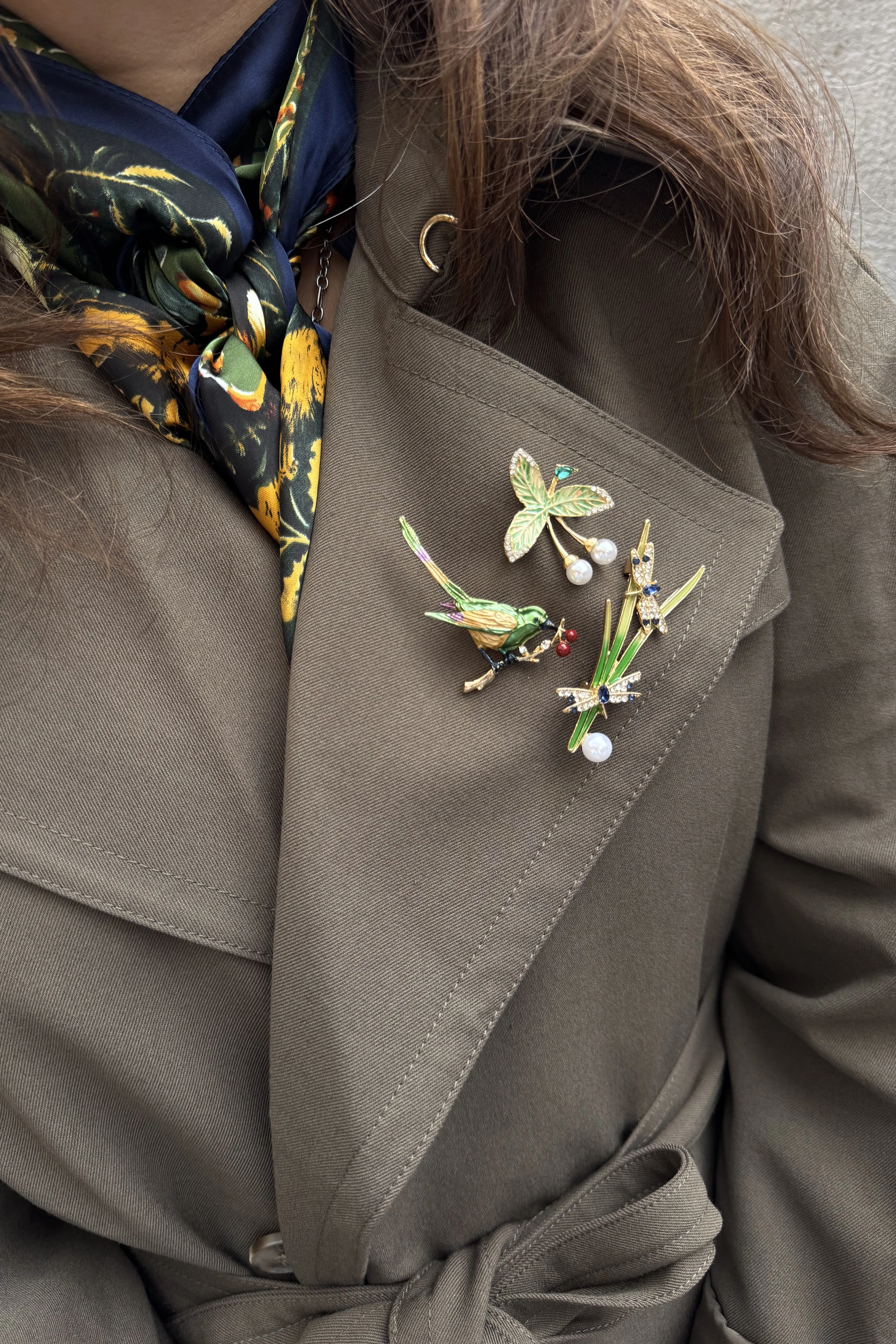 İkili Yusufçuk Broş