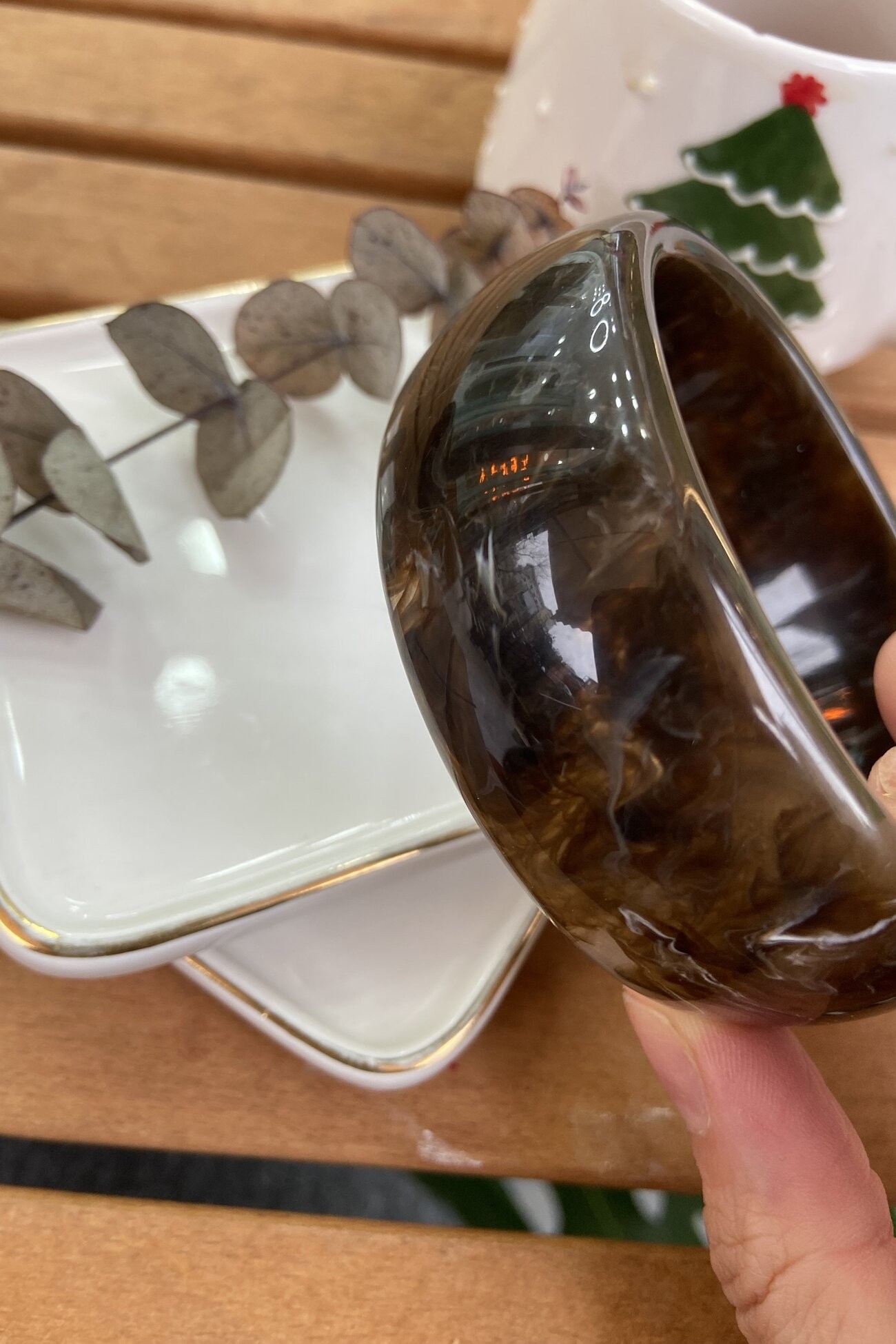 Acı Kahve Kemik Bilezik 7cm