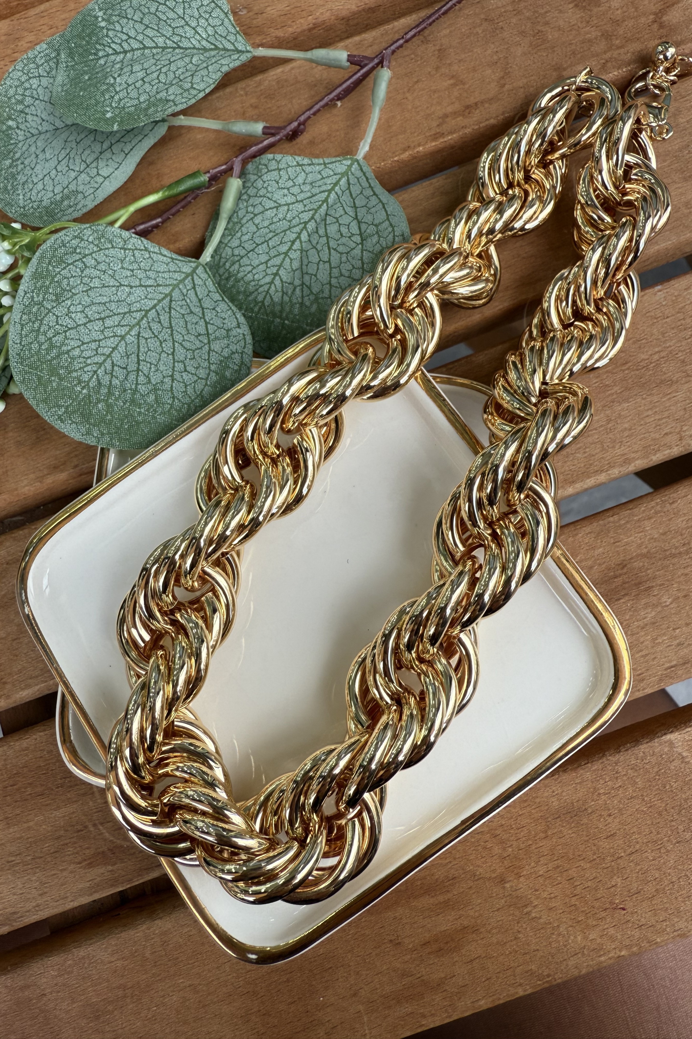 ZR Model İri Burgulu Vintage Kolye 48cm