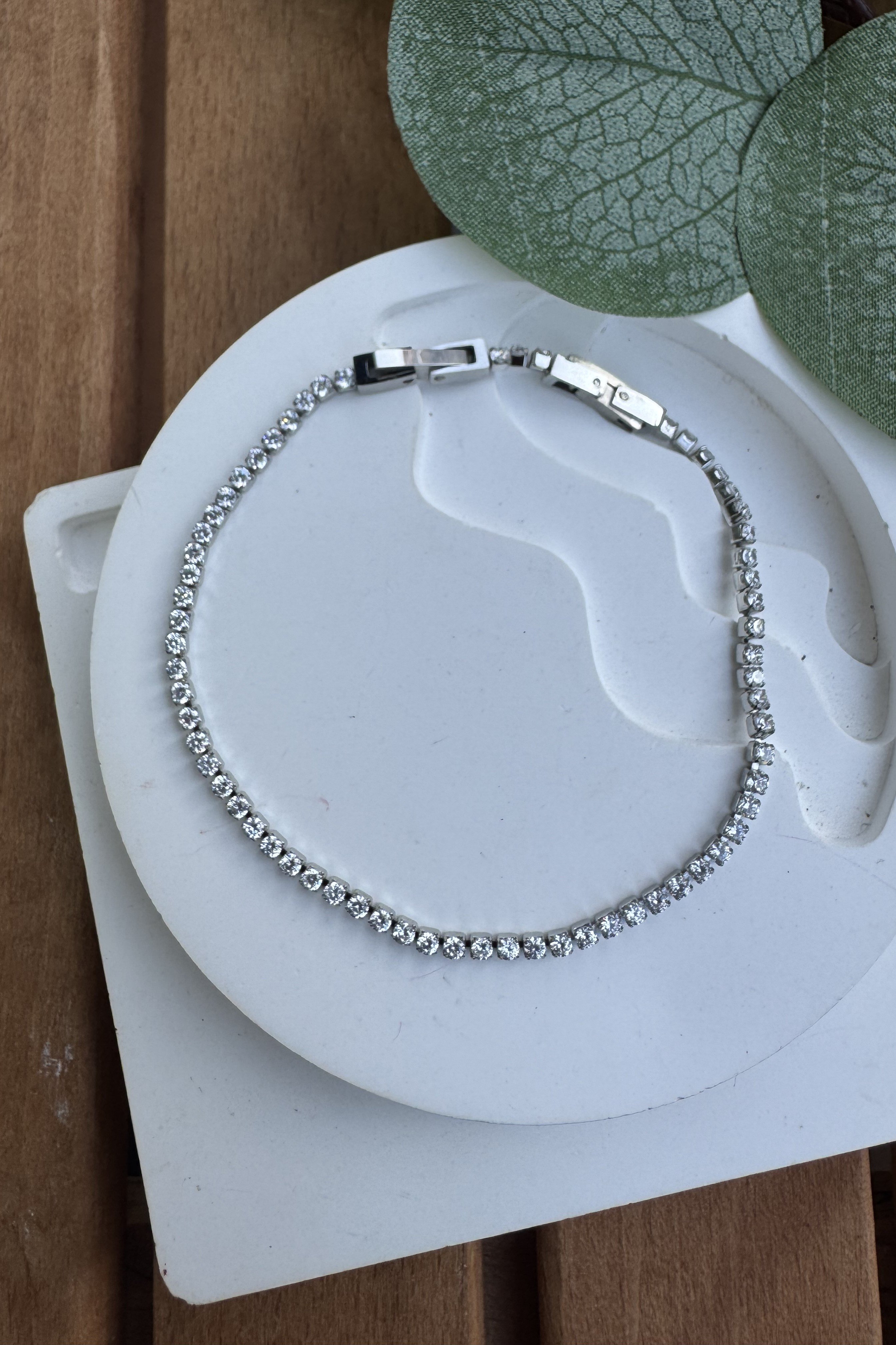 Çelik 1mm Su Yolu Bileklik Silver 17+2cm