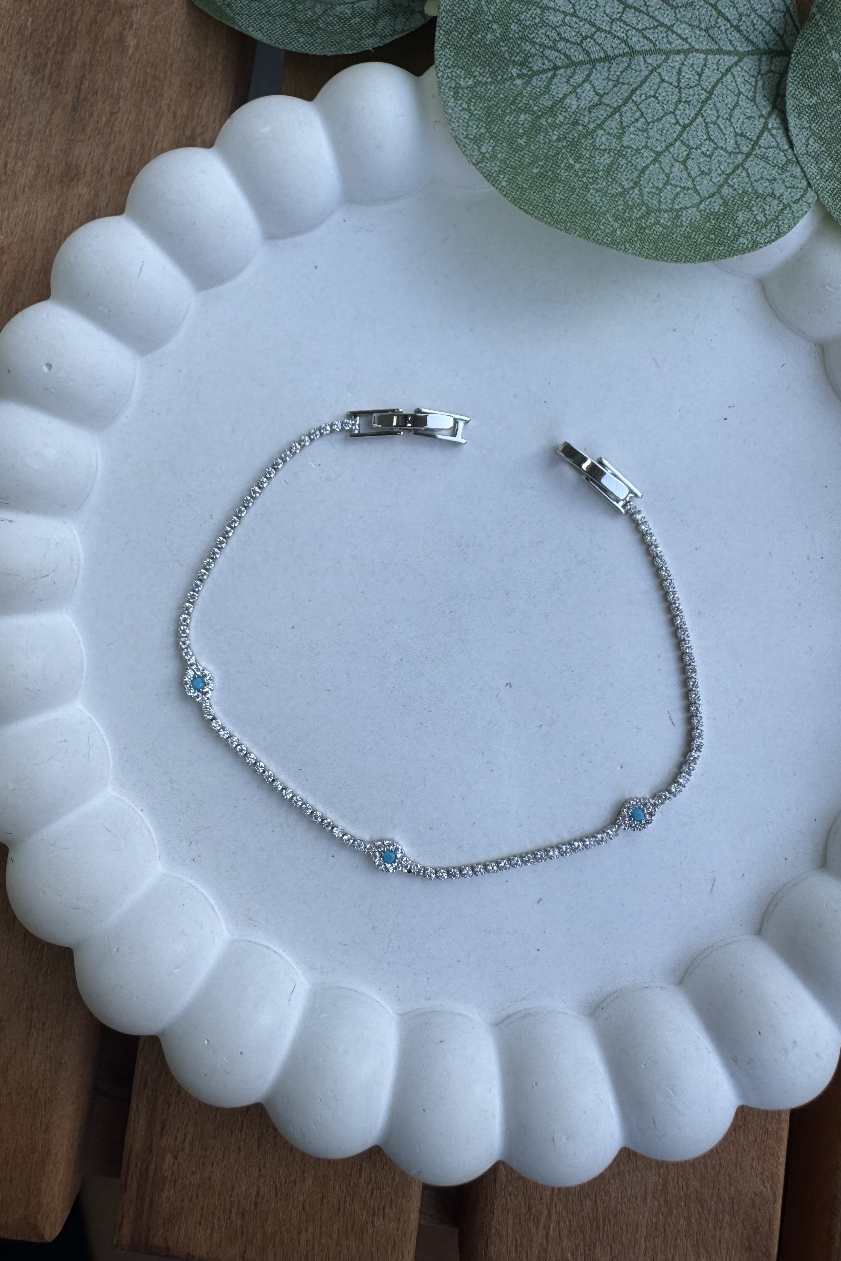 14K Altın Kaplama Minimal Üç Gözlü Su Yolu Bileklik 16+1cm