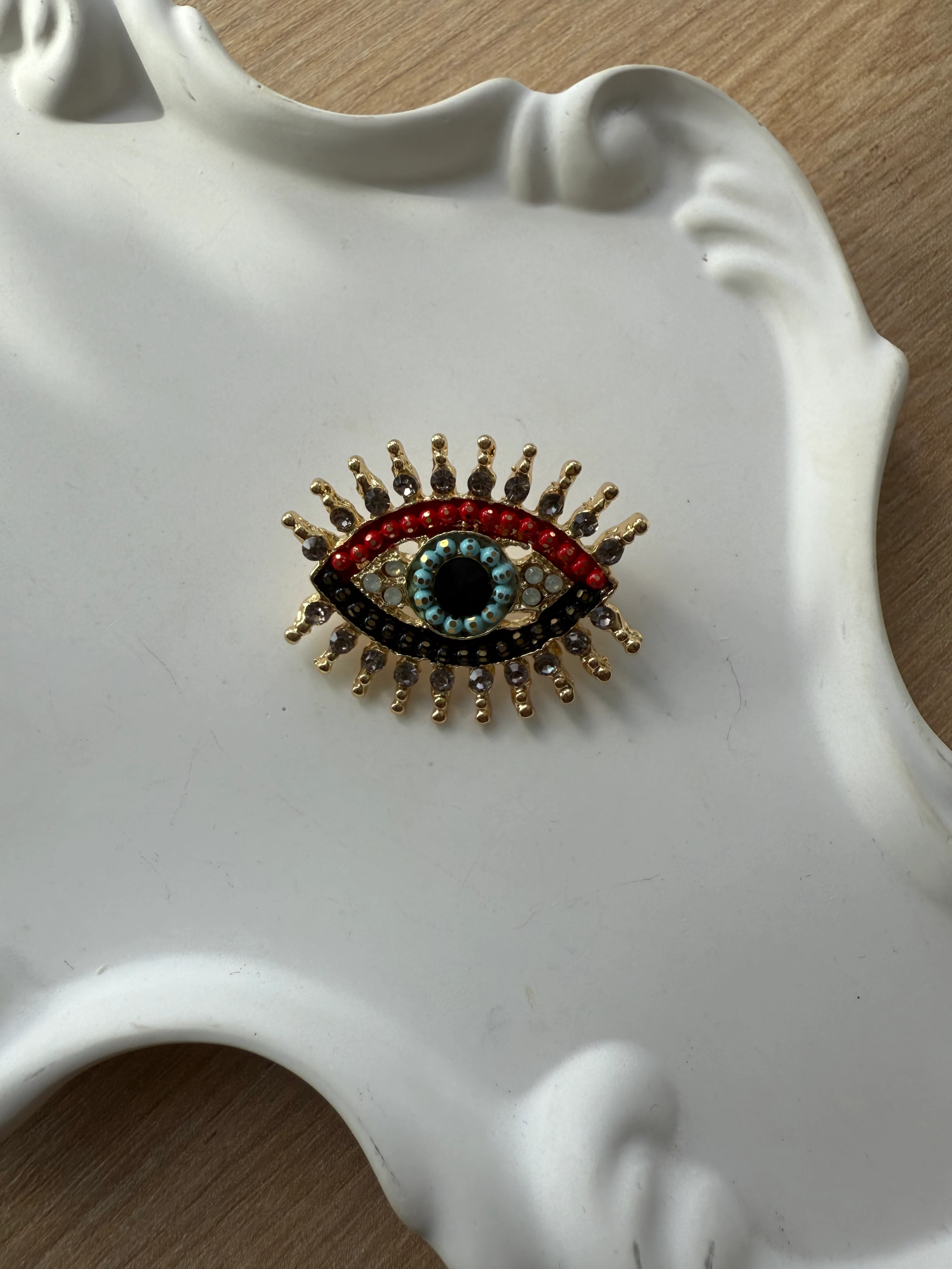 Boncuk Dokulu Göz Broş