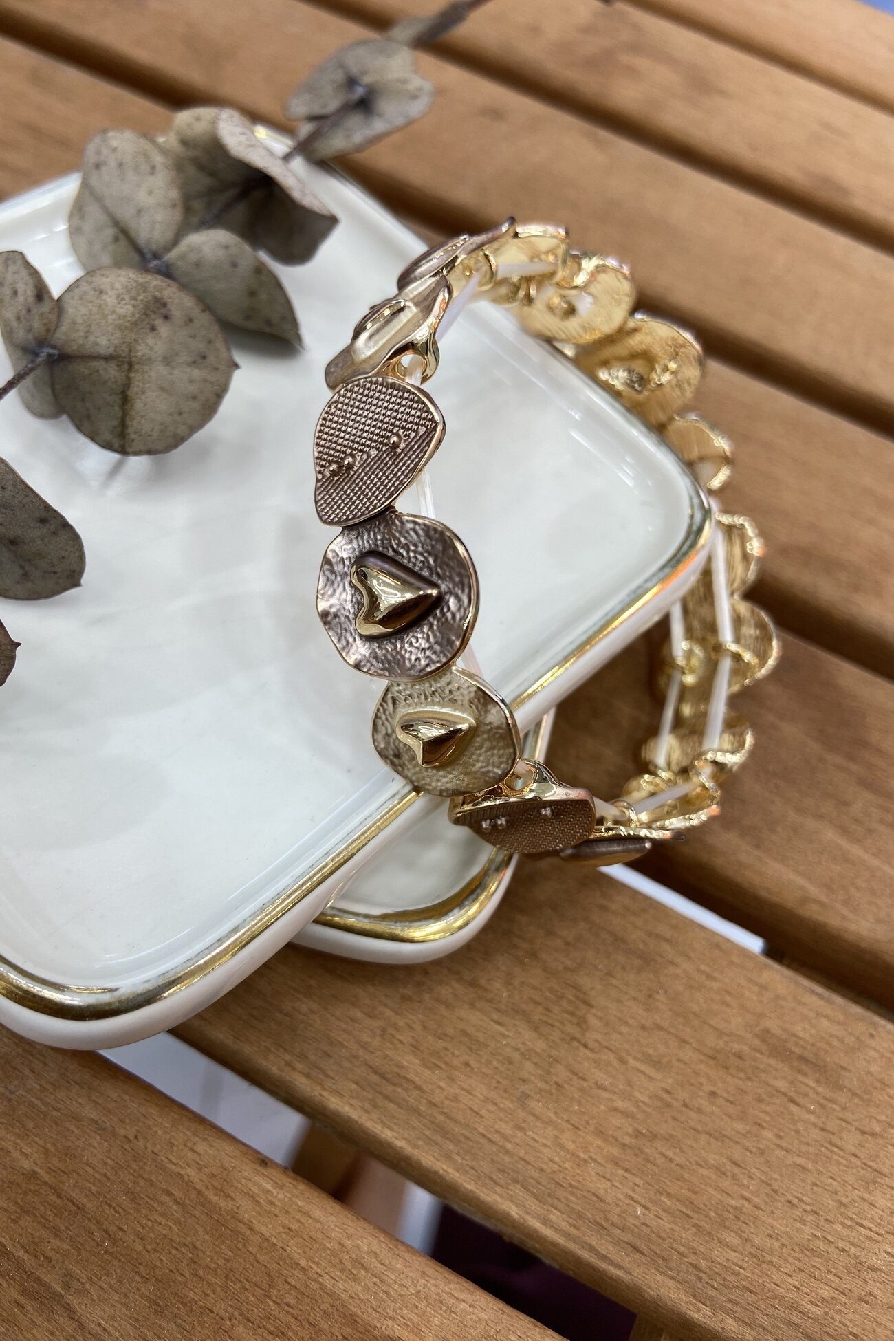 14K Altın Kaplama Floral Serisi Bilezik