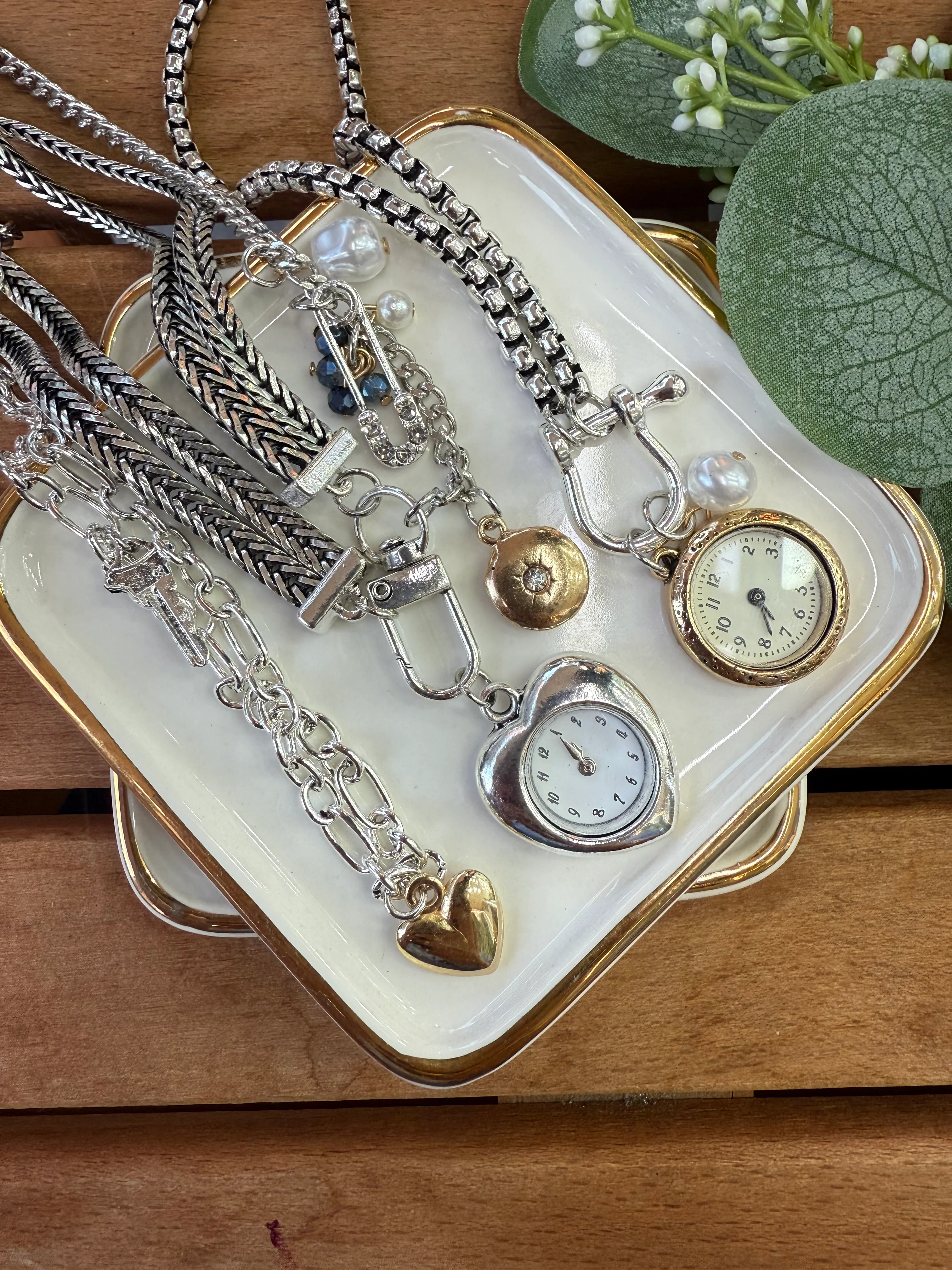 ZR Model Saat Kolye (58+52+42cm)