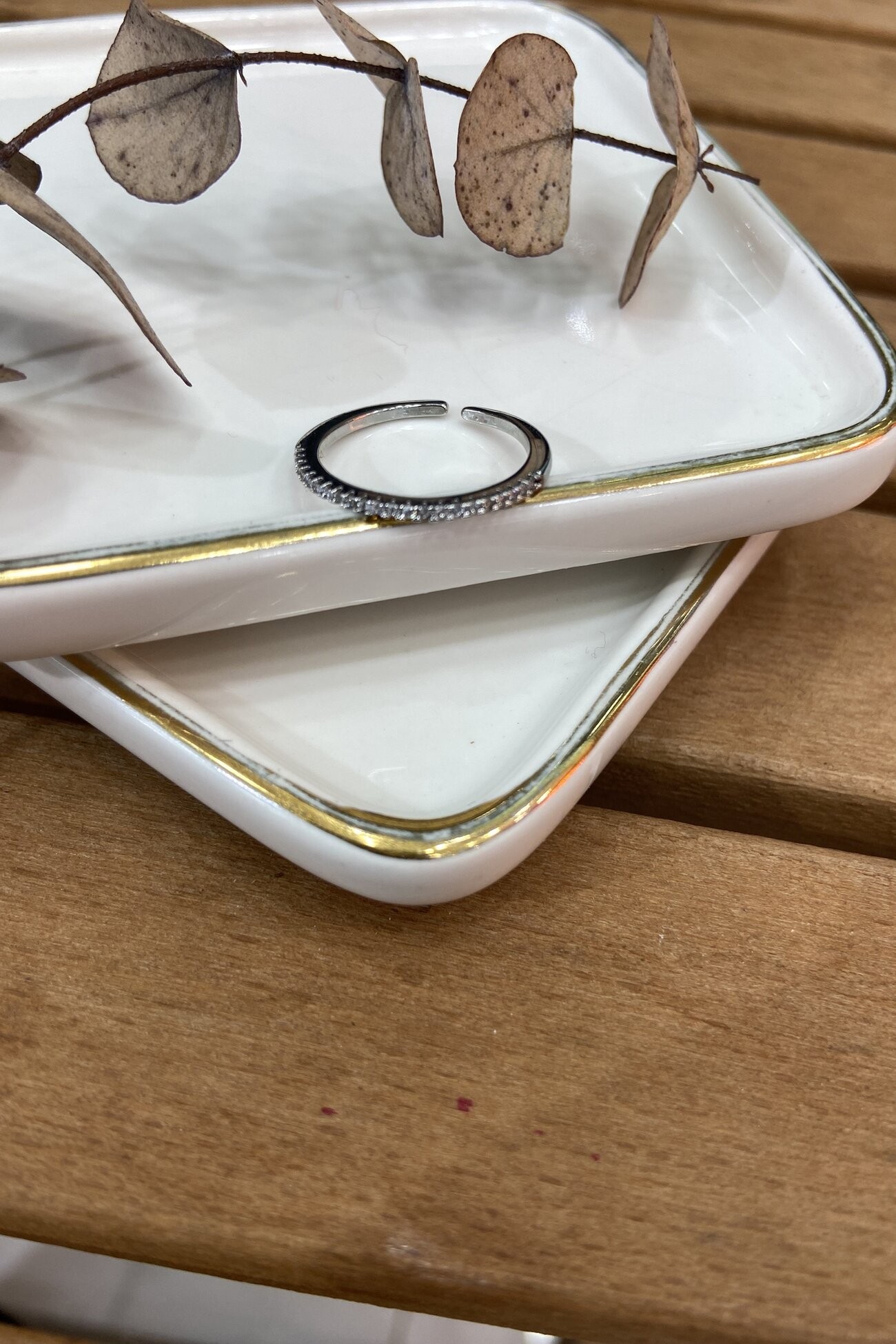 14K Altın Kaplama İnce Minimal Tamtur Yüzük