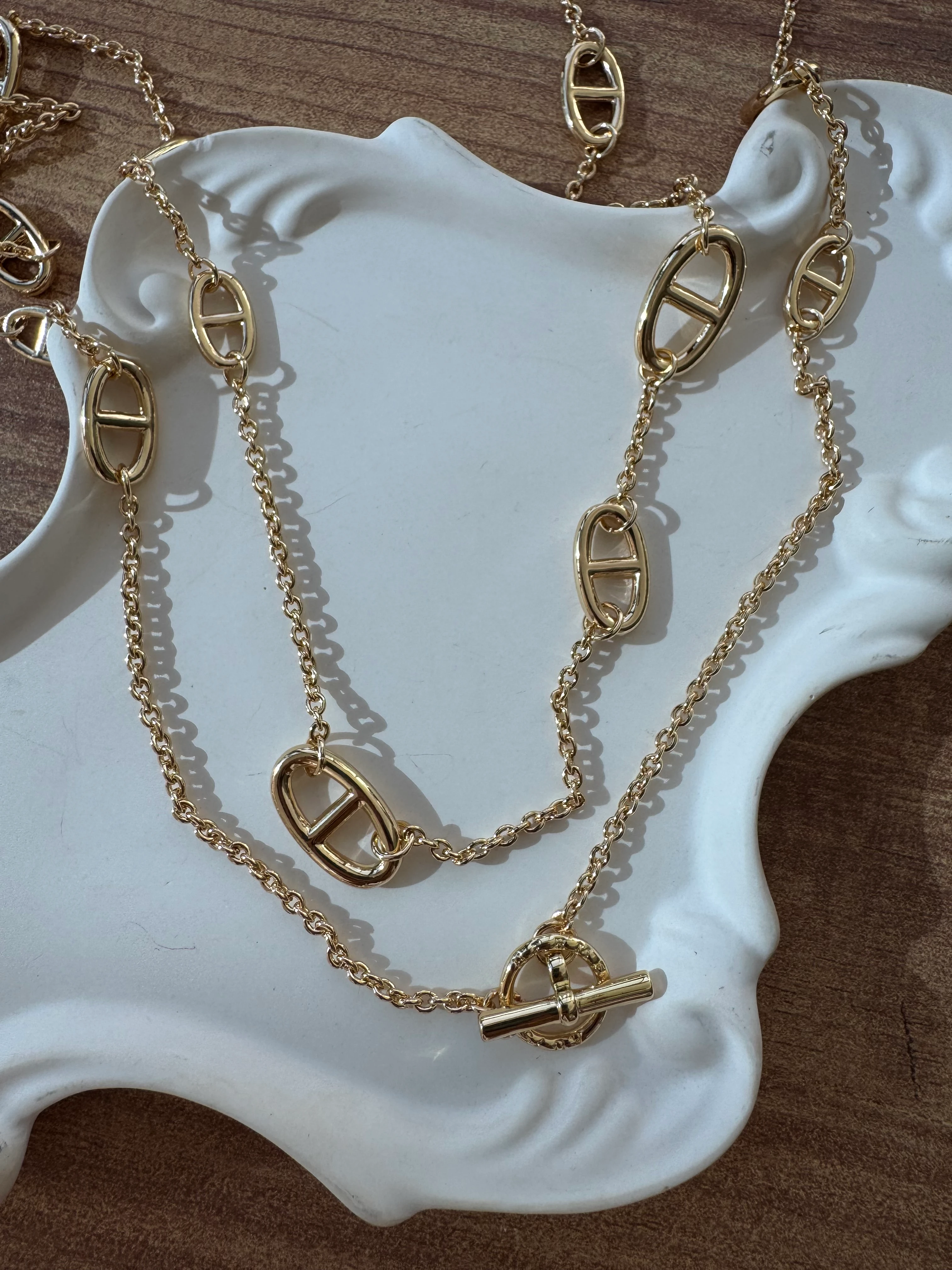 14K Altın Kaplama Logolu Marka Kolye Gold&Rose 1000cm