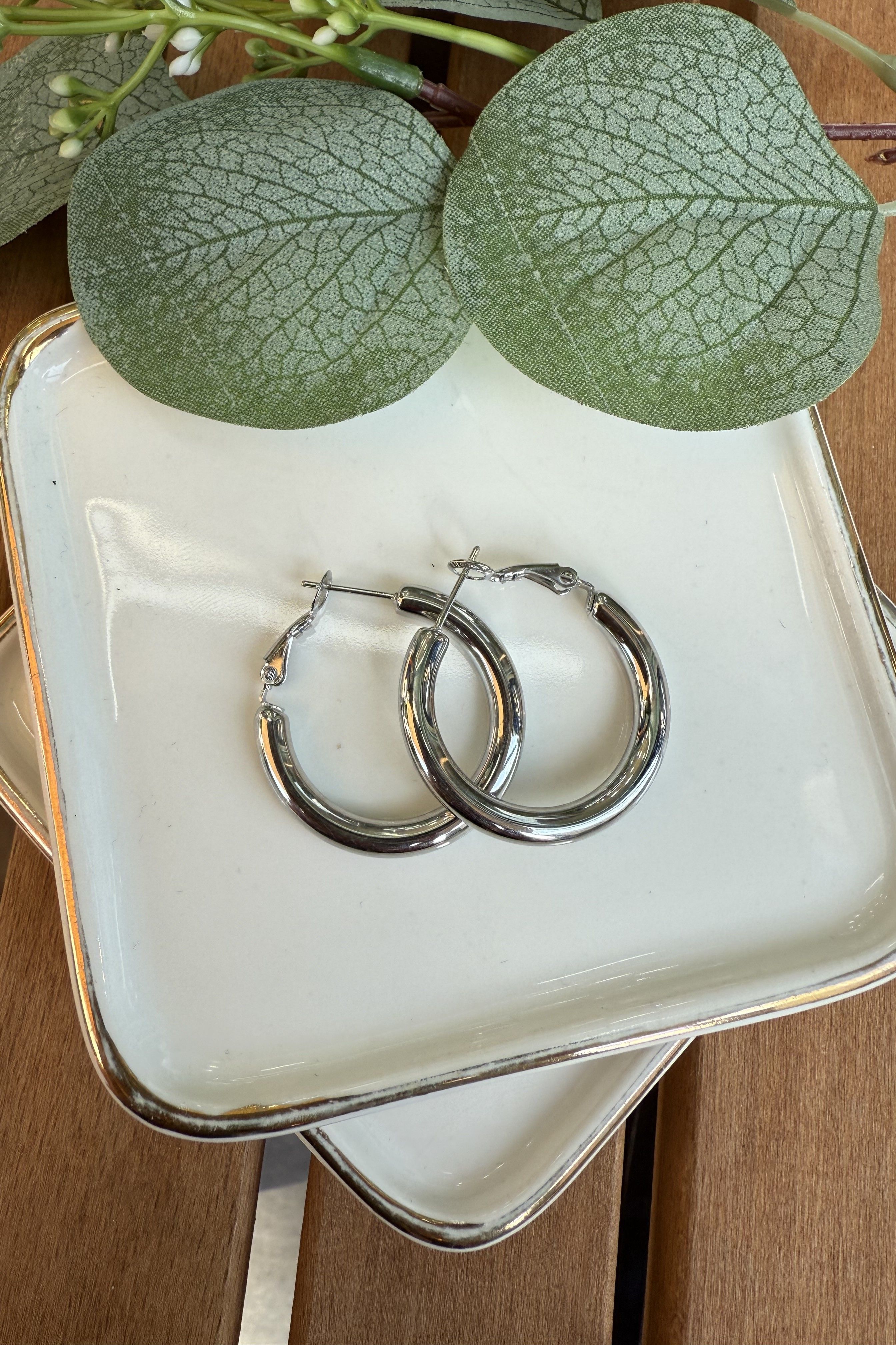 Çelik Halka Küpe Silver (Çap:3cm)