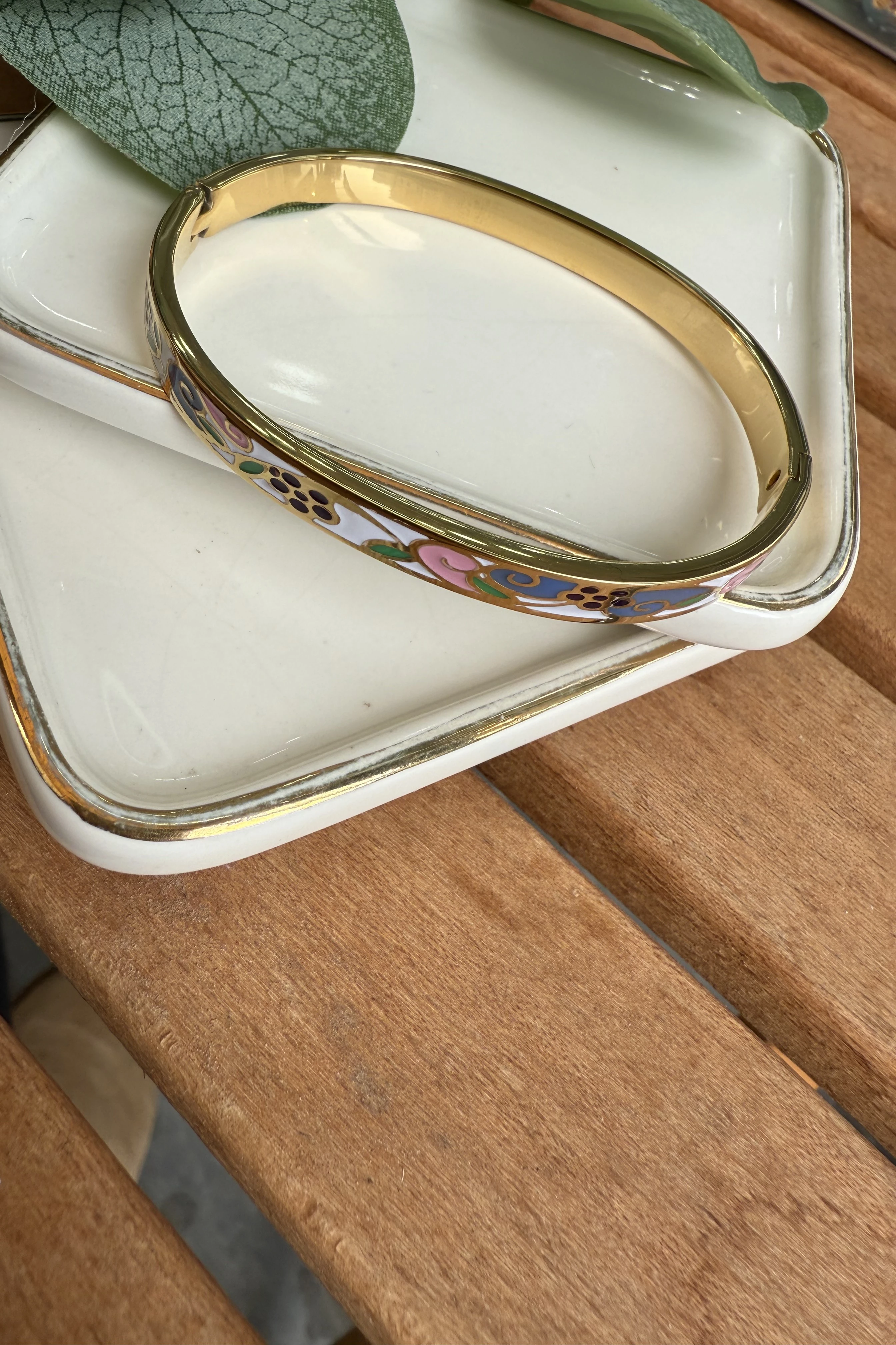 Çelik Art Koleksiyonu Mineli Bilezik 5.8cm