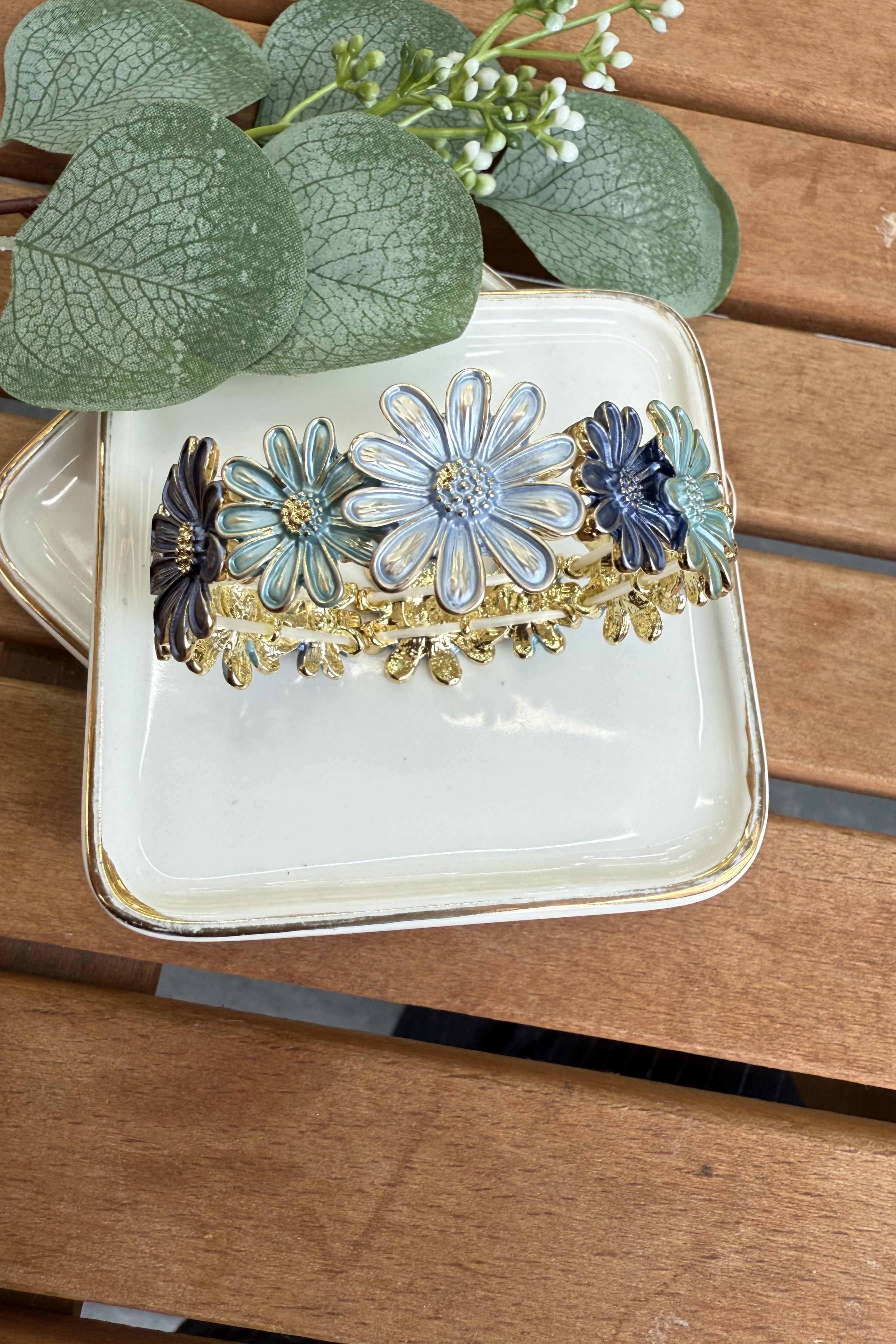 14K Altın Kaplama Floral Serisi Bilezik