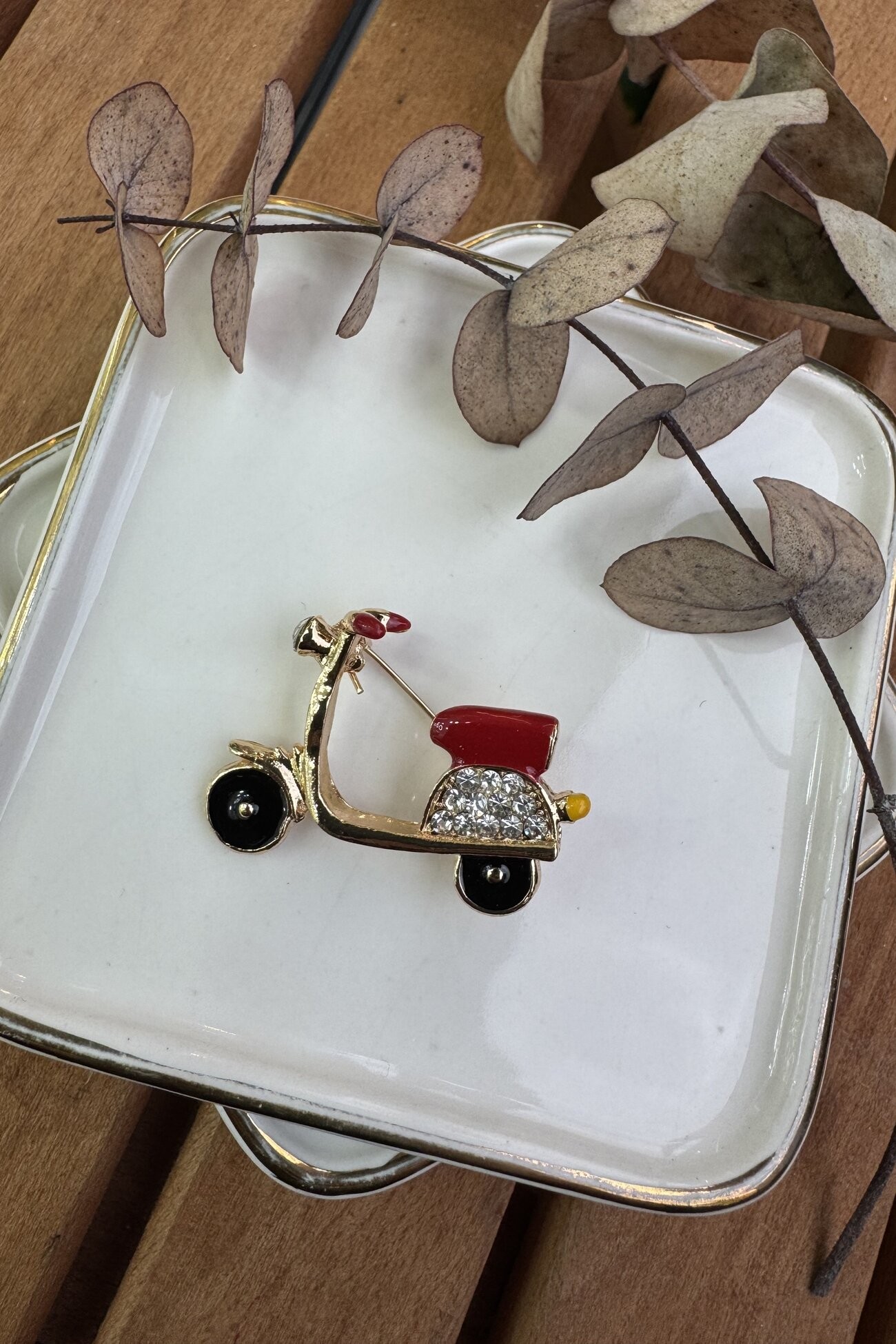 Mineli Marka Motorsiklet Broş