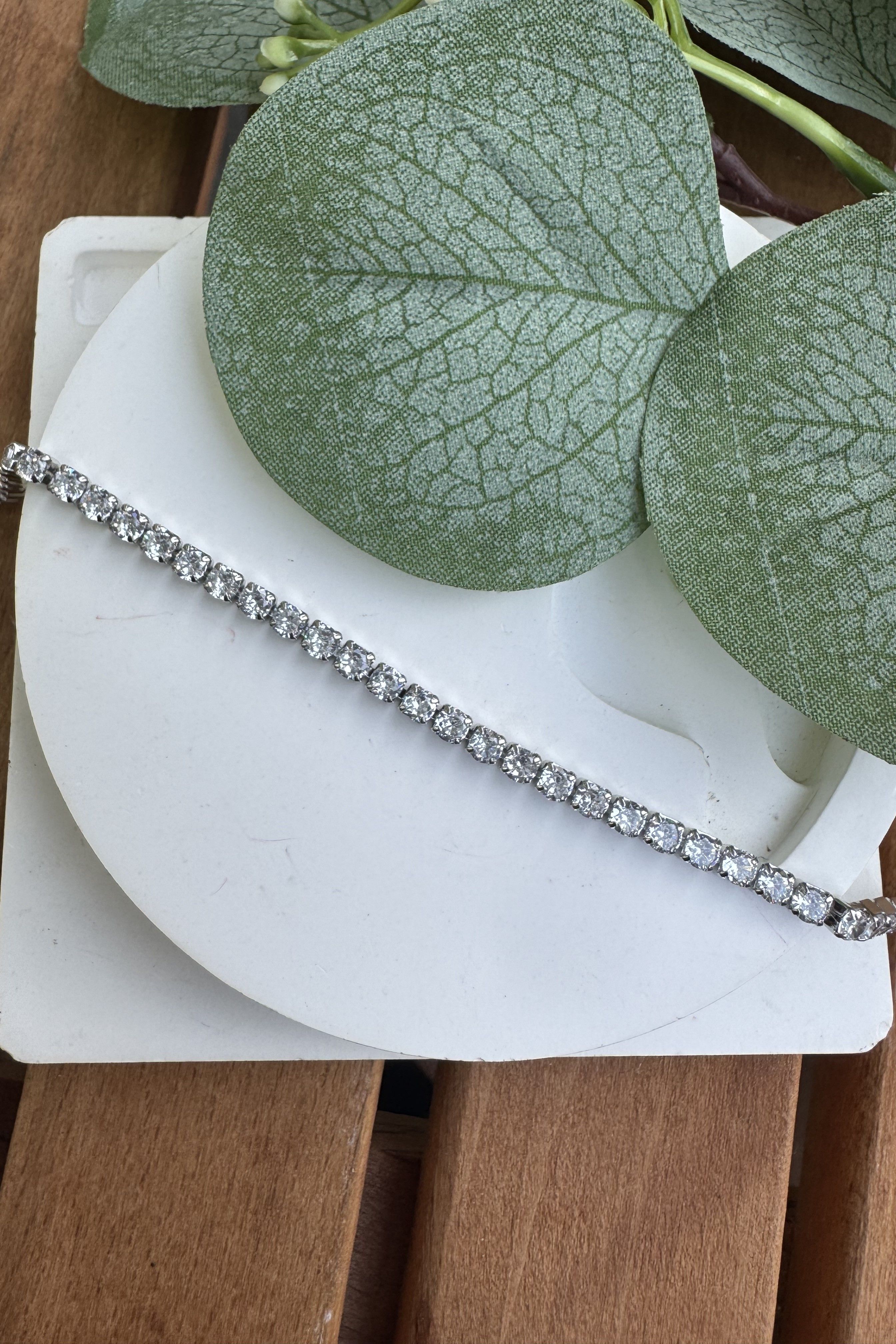Çelik 2mm Su Yolu Bileklik Silver 17+2cm