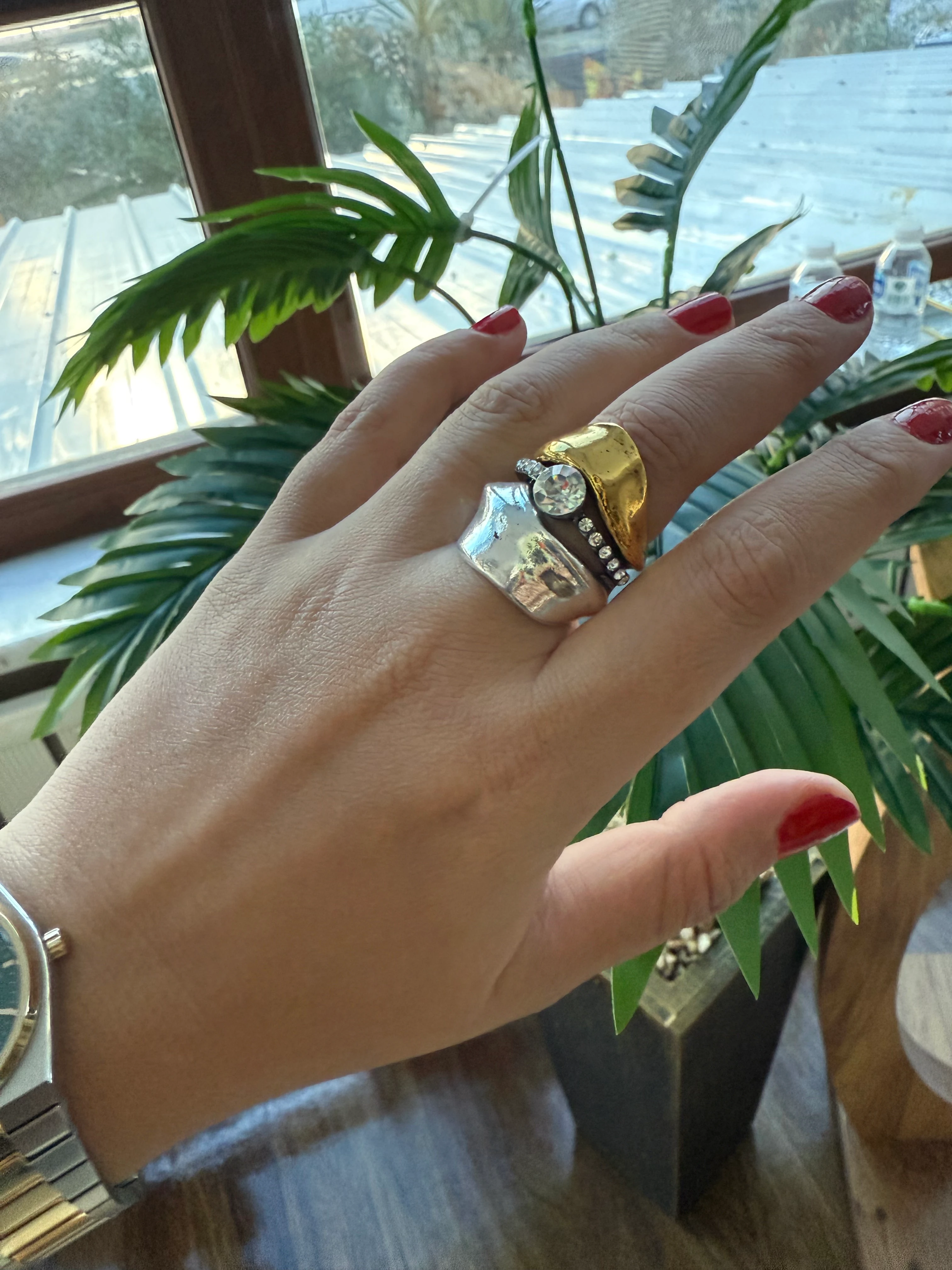 ZR Model İkili Eskitme Yüzük (No:18)