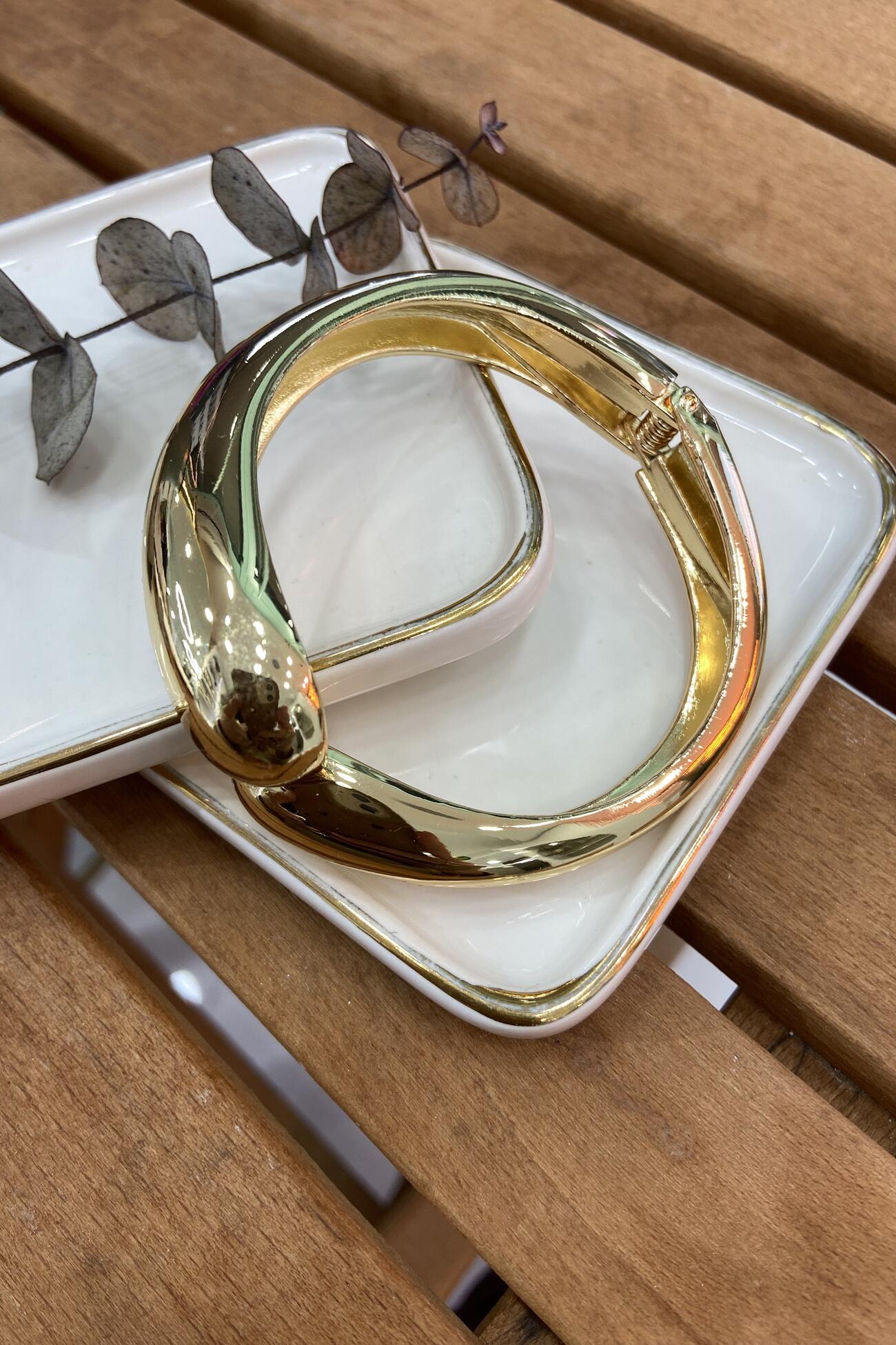 14K Altın Kaplama Damla Bilezik