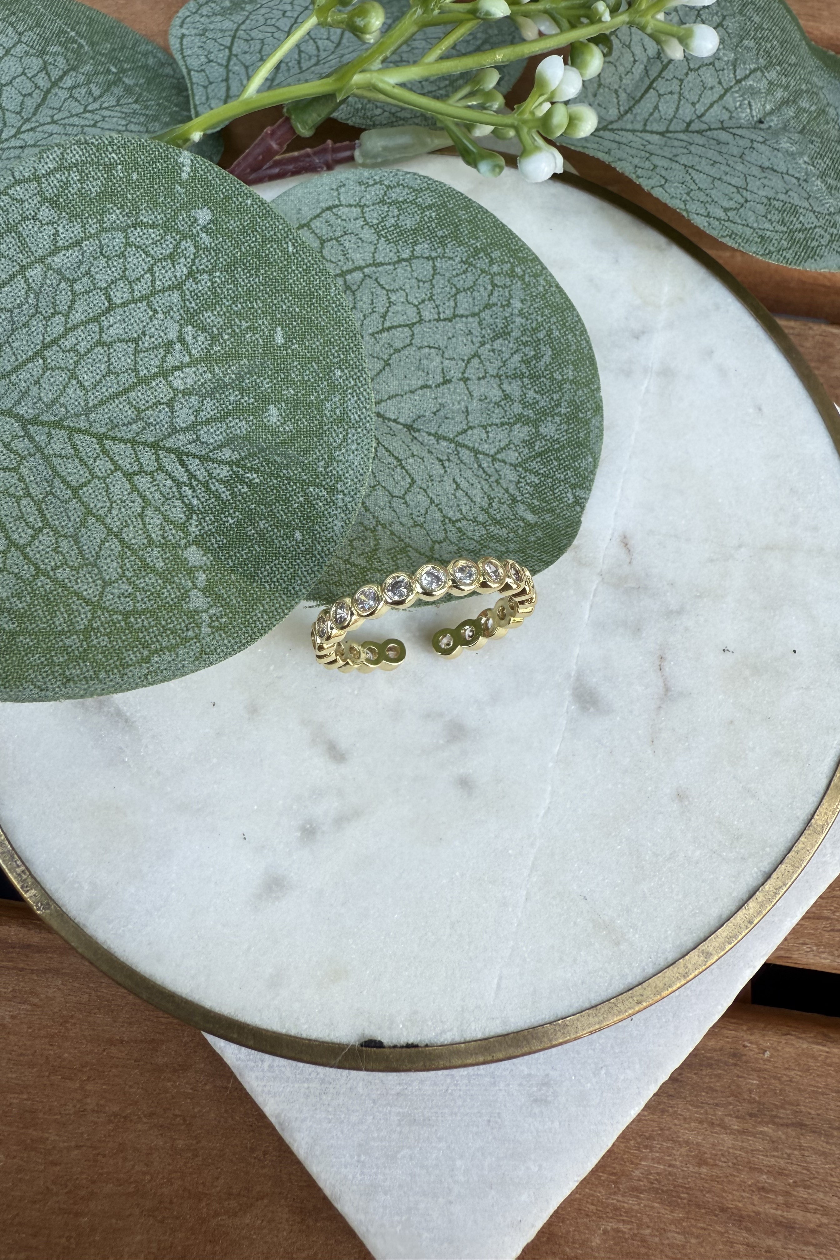 14K Altın Kaplama Orta Boy Tamtur Yüzük Gold