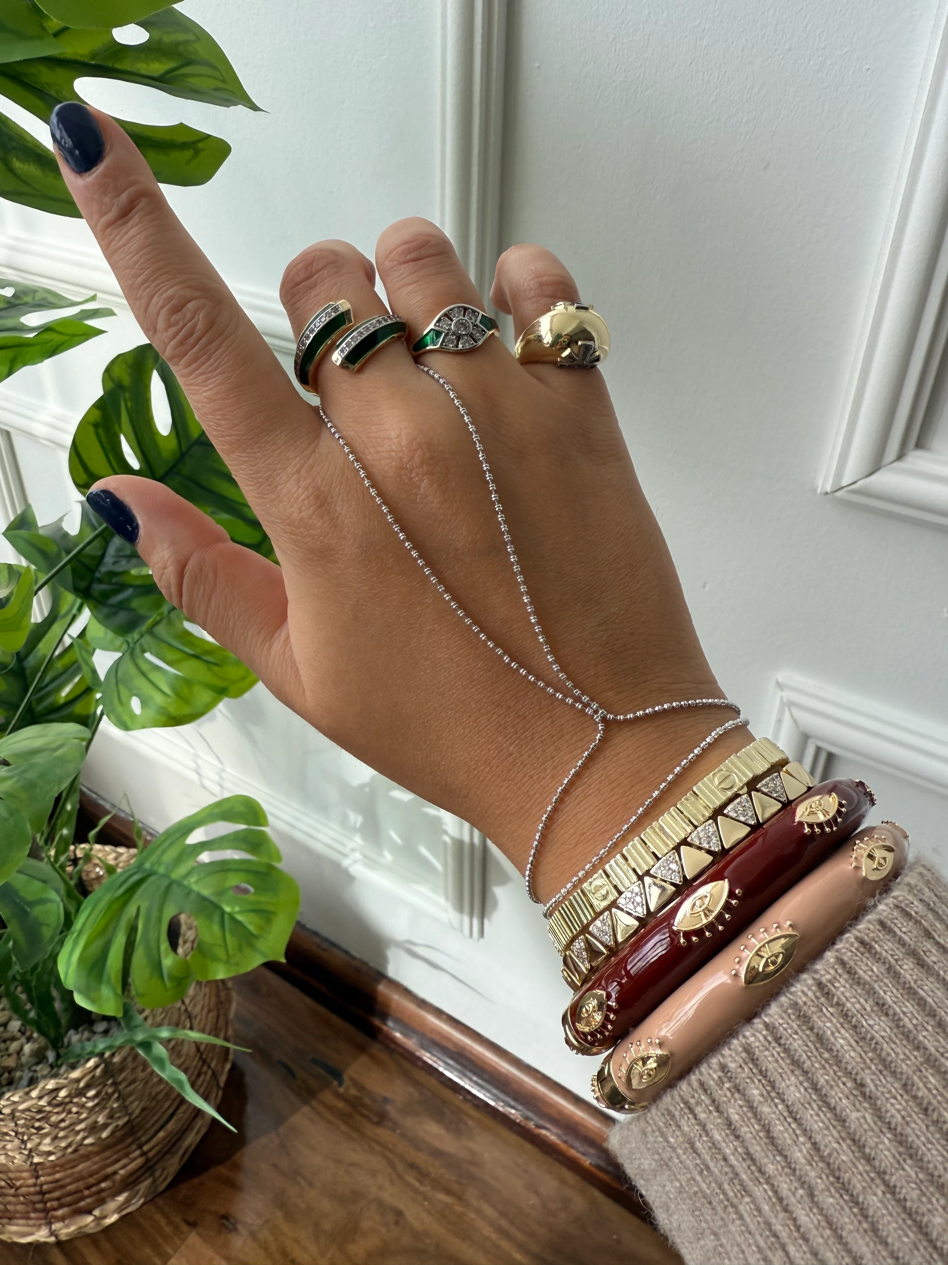 14K Altın Kaplama İnce Kesim Topçuk Zincir Şahmeran Silver