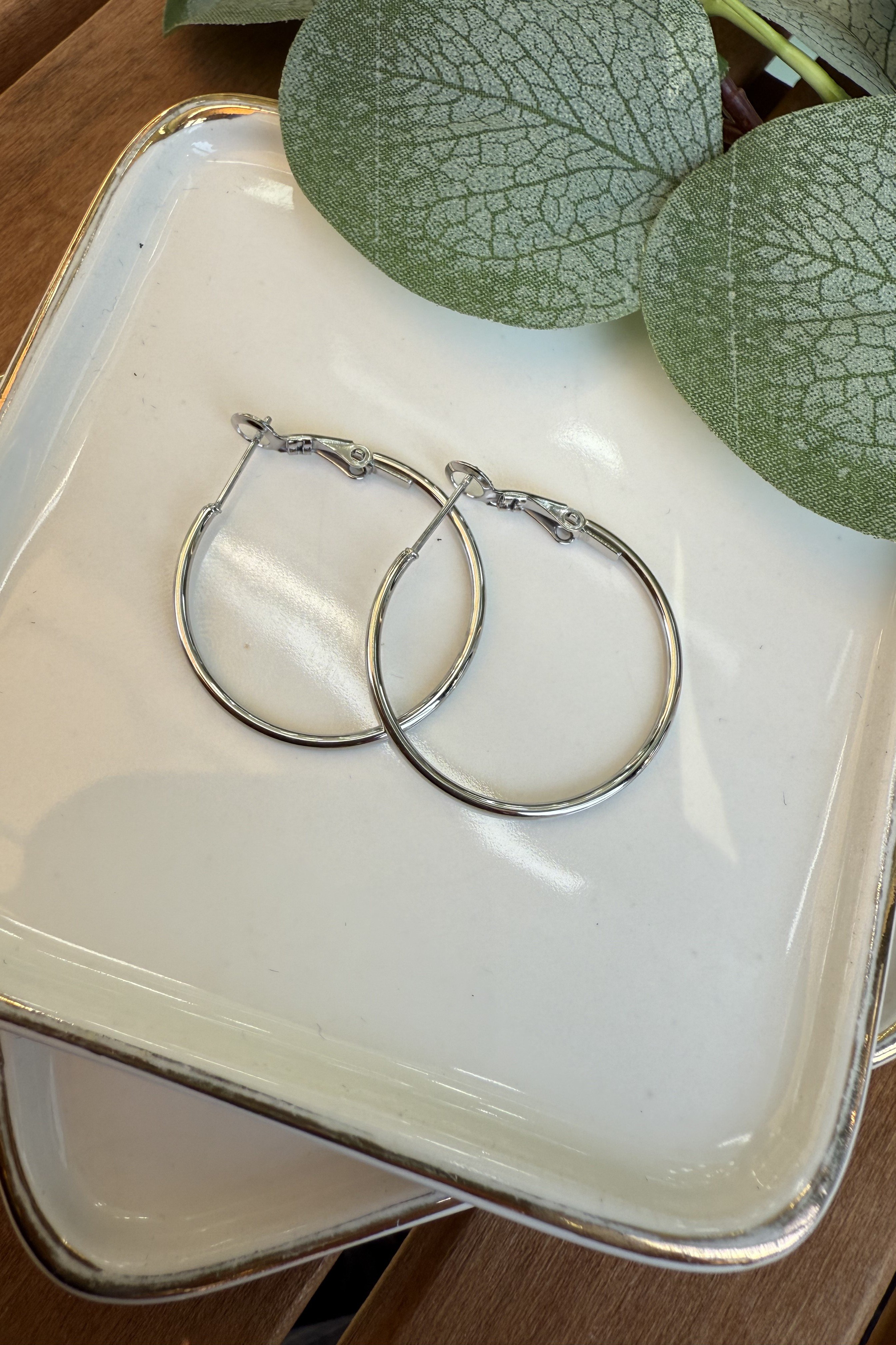 Çelik Halka Küpe Silver (Çap:3cm)