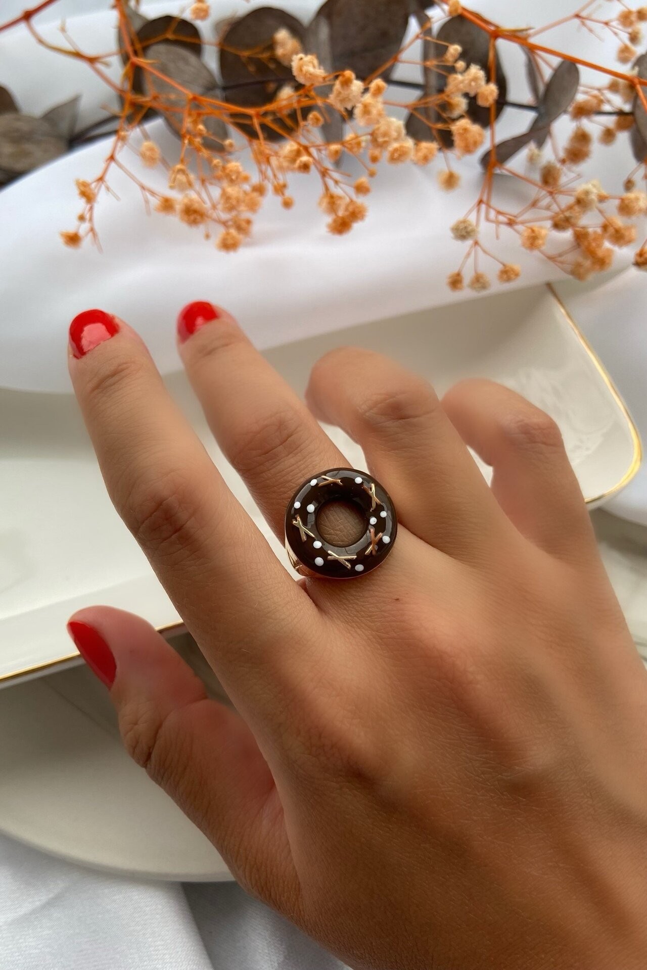 Çikolatalı Donut Yüzük