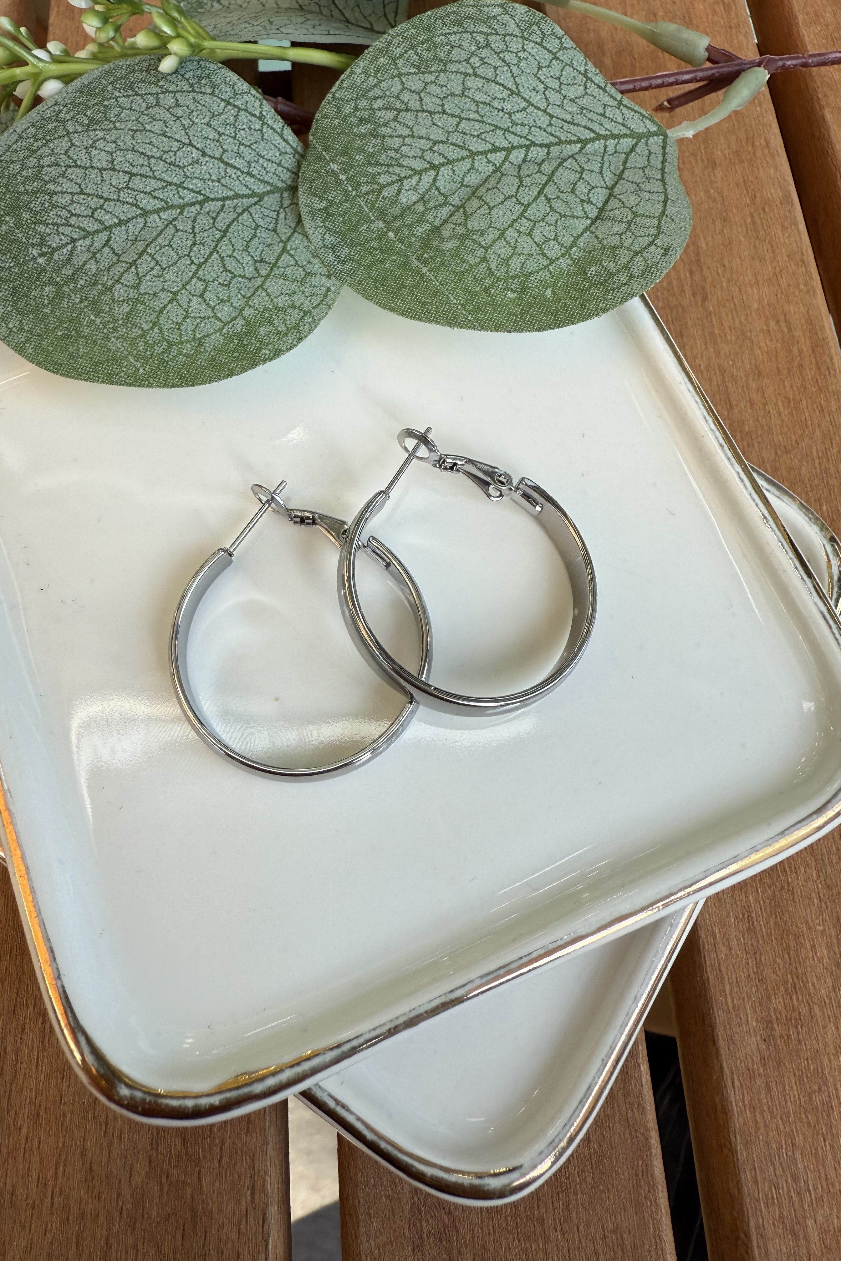 Çelik Halka Küpe Silver (Çap:3cm)