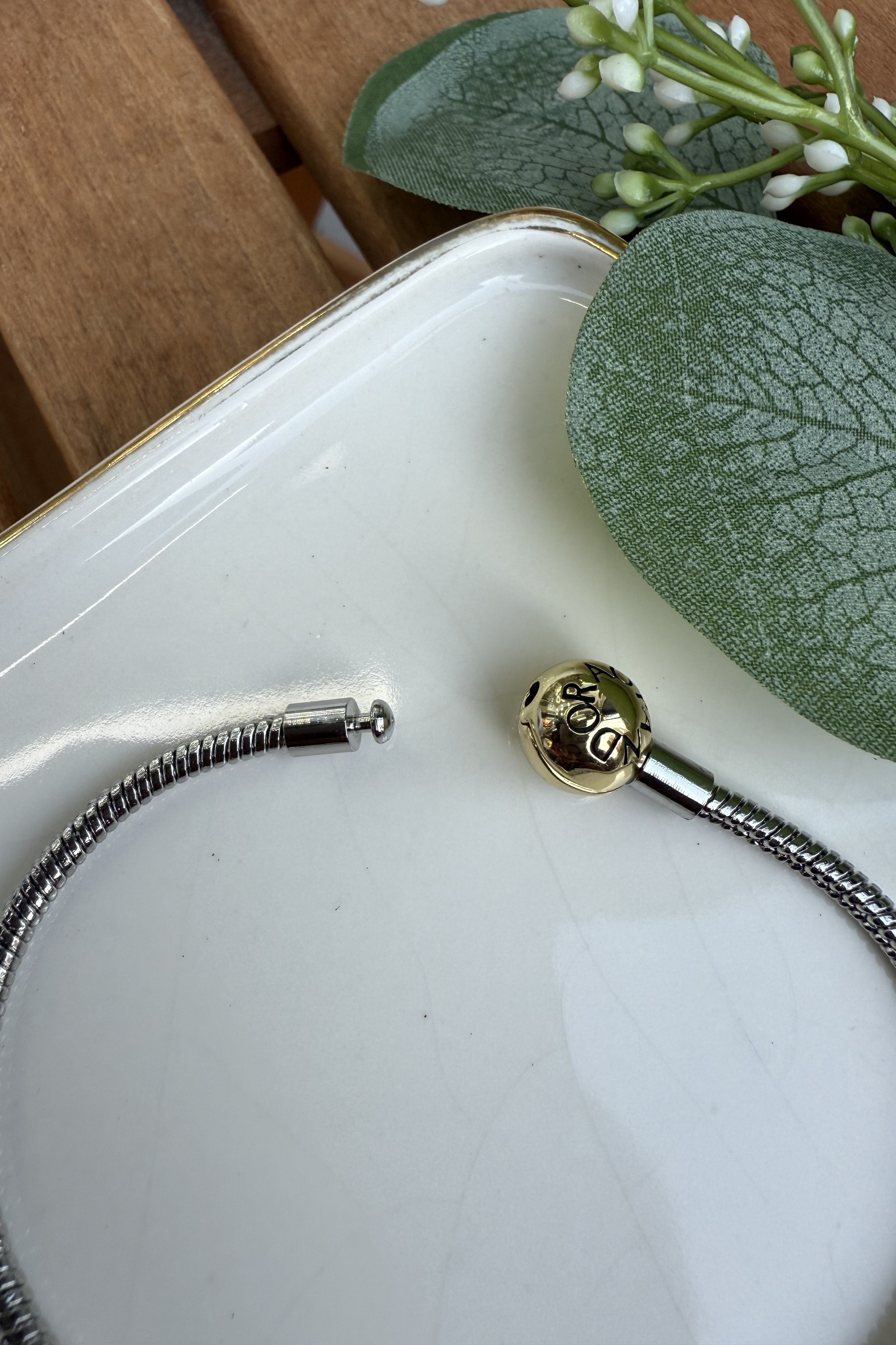 14K Altın Kaplama Marka Çift Renk Basic Zincir 18cm