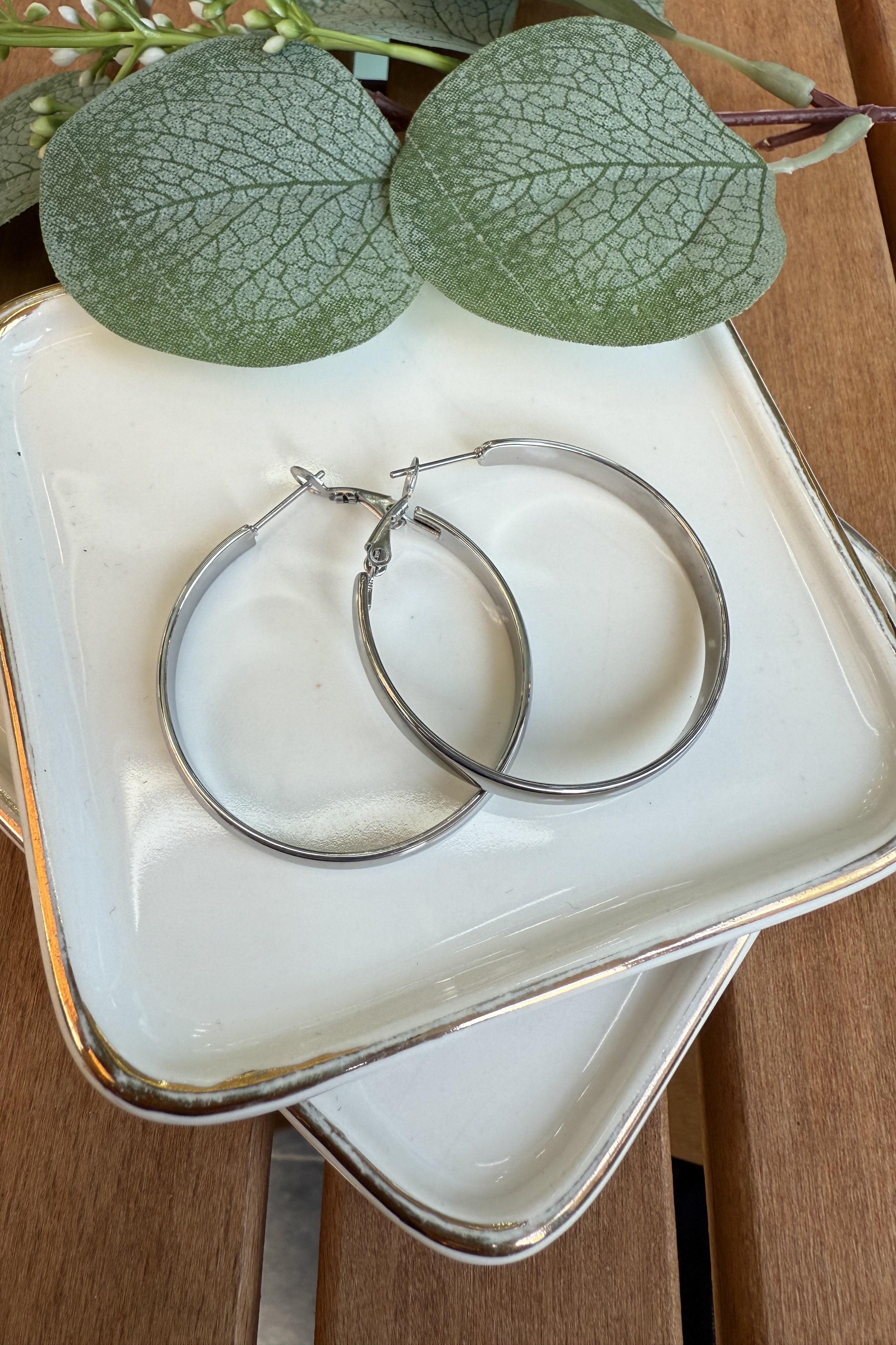 Çelik Halka Küpe Silver (Çap:4cm)