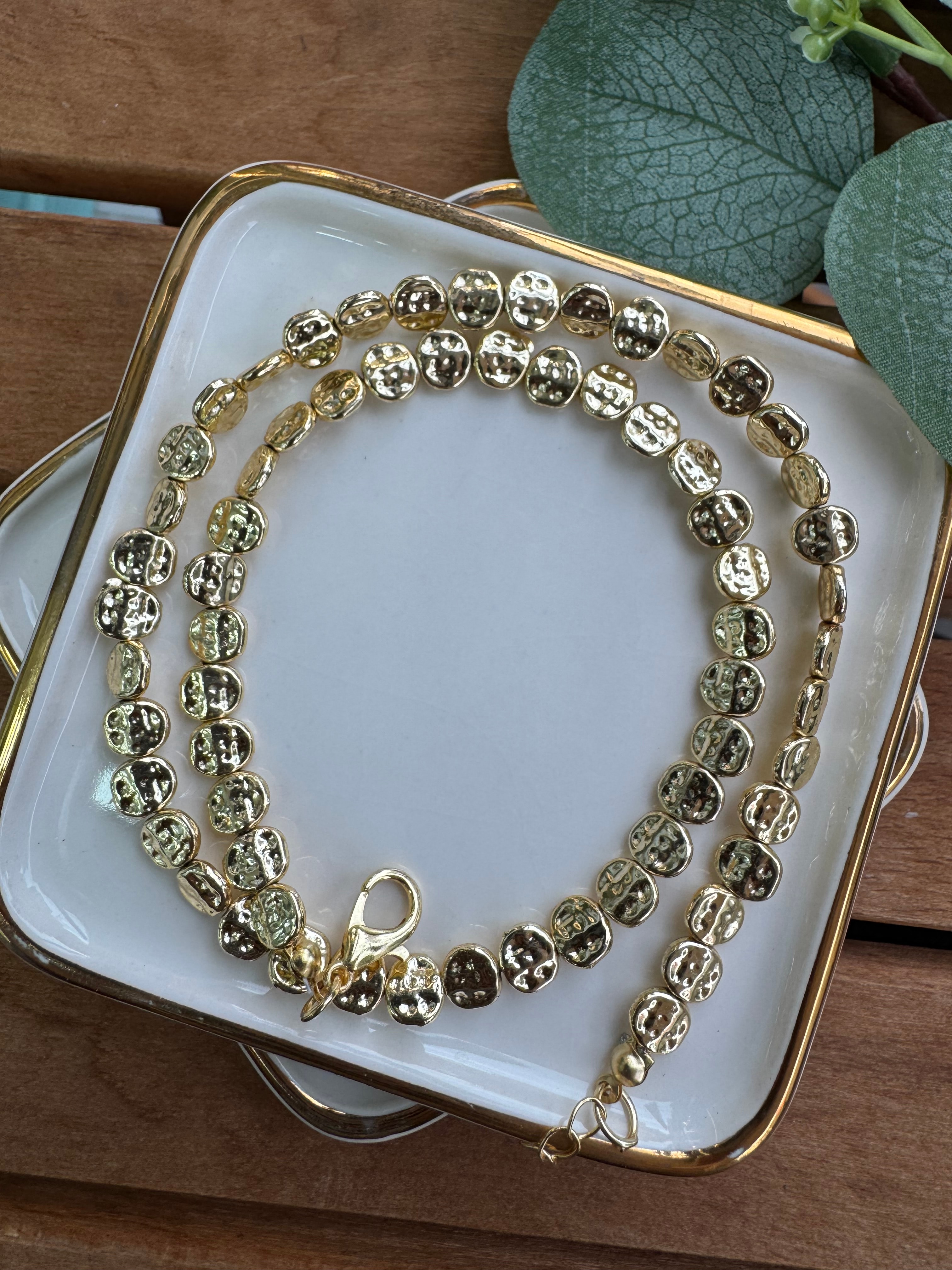 Dövme Plakalar Kolye Gold 40+5cm