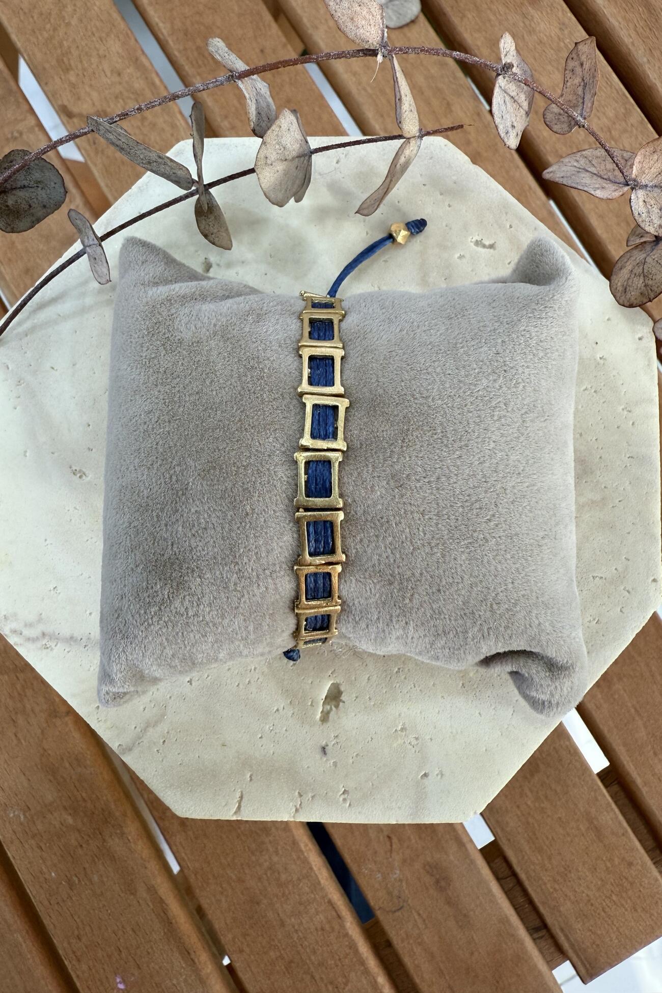 Bronz Dikdörtgen Pencereli Bileklik