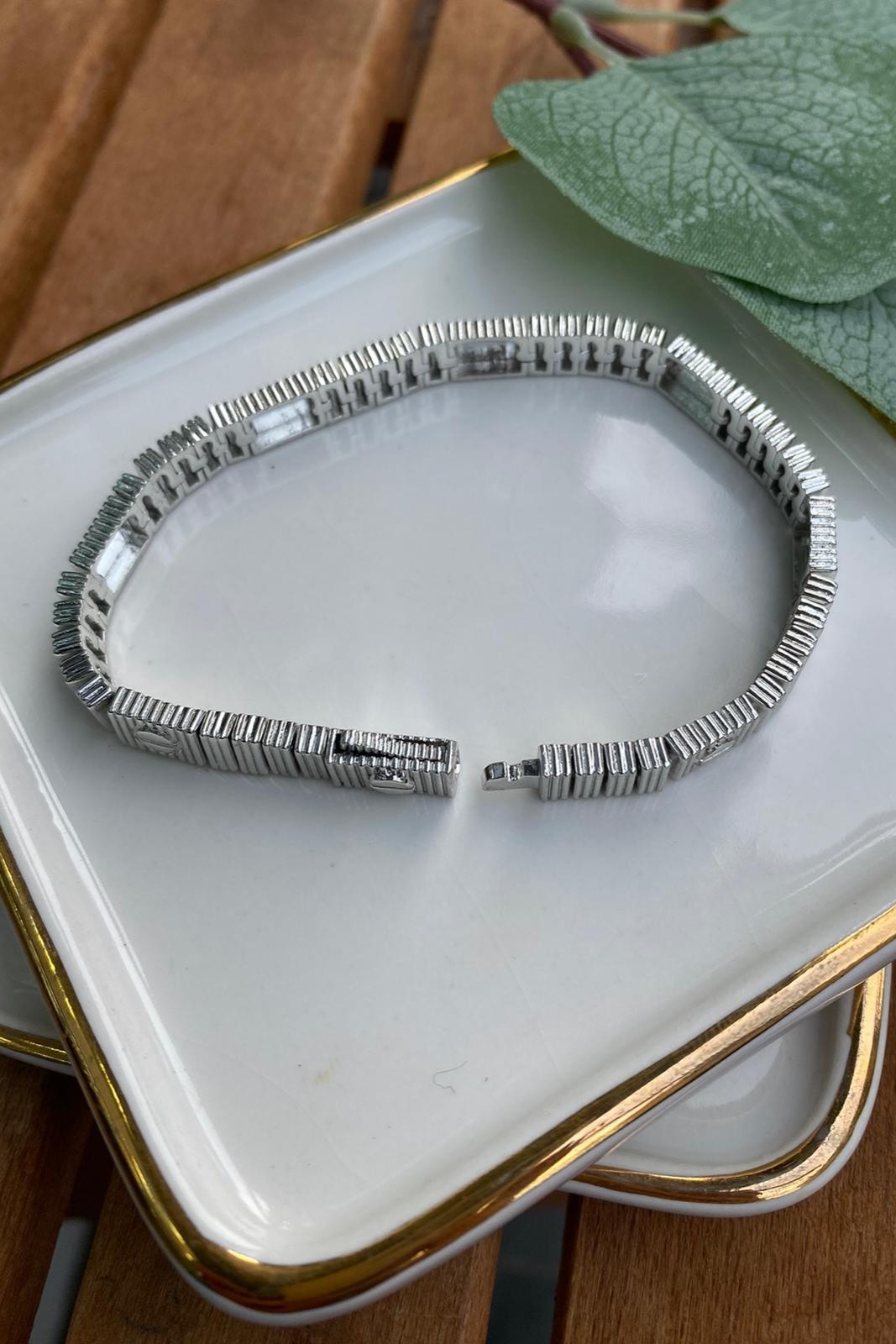 14k Altın Kaplama Marka Love Bileklik Silver 18 cm