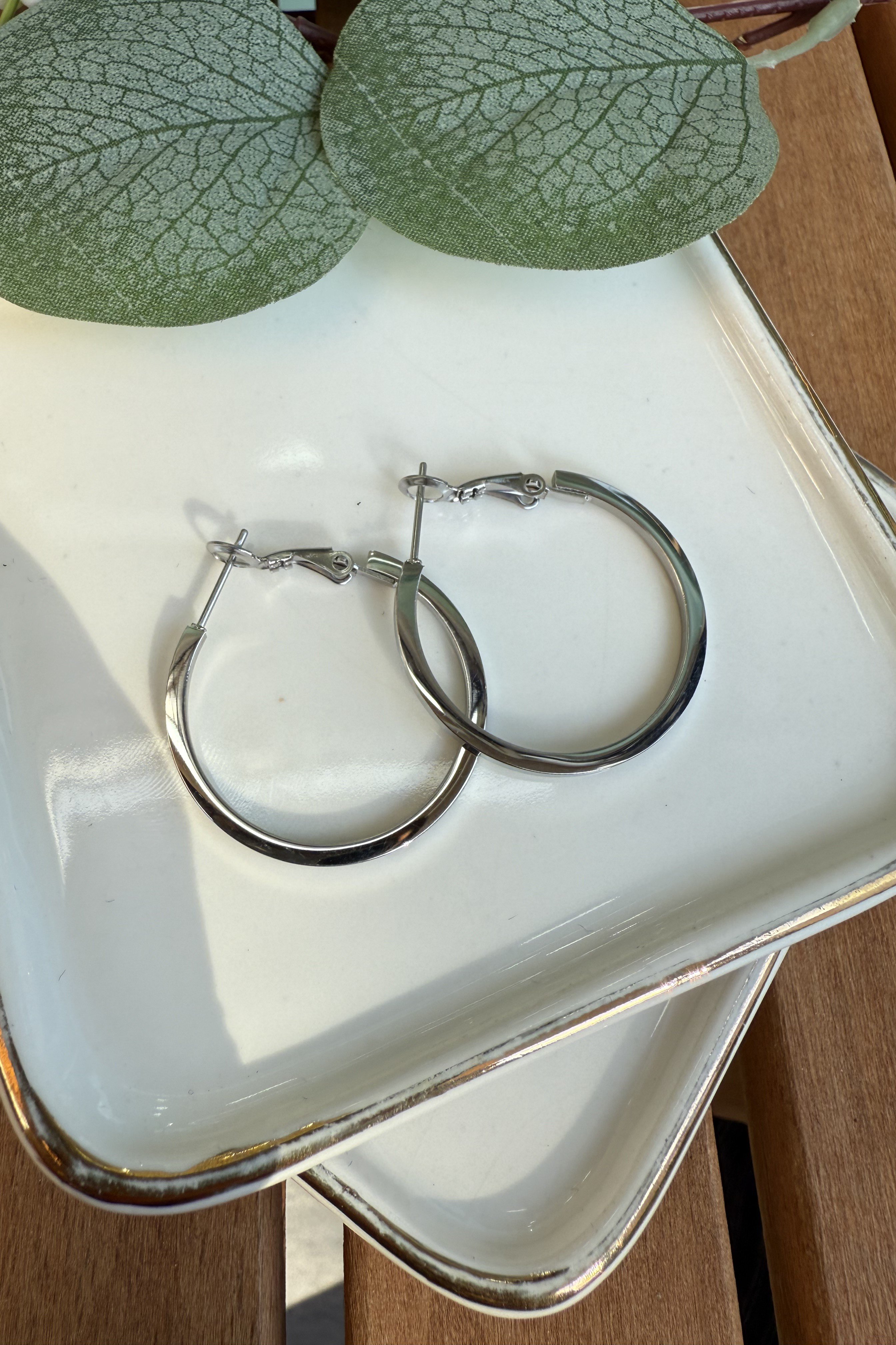 Çelik Halka Küpe Silver (Çap:3cm)
