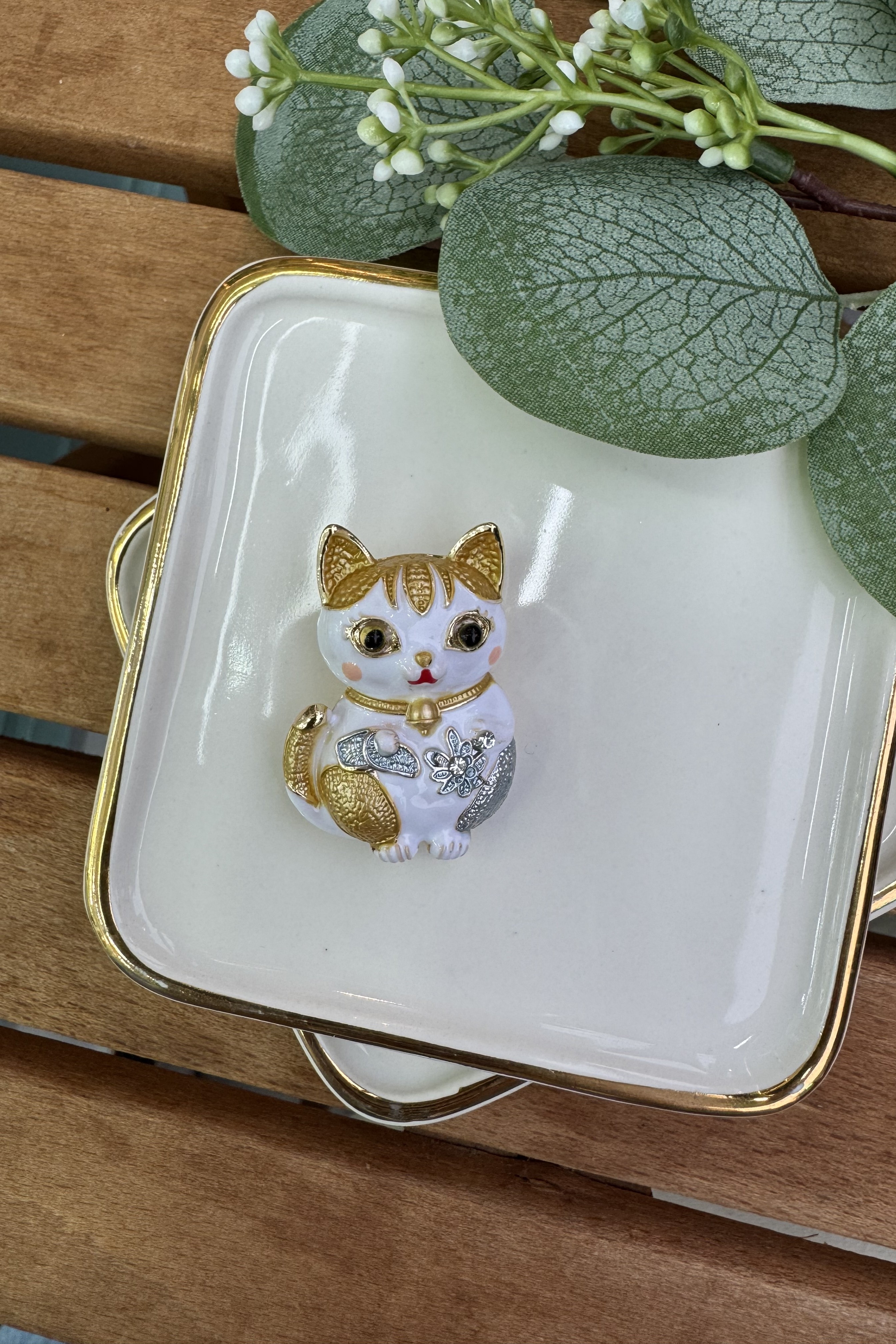 Mineli Kedi Broş